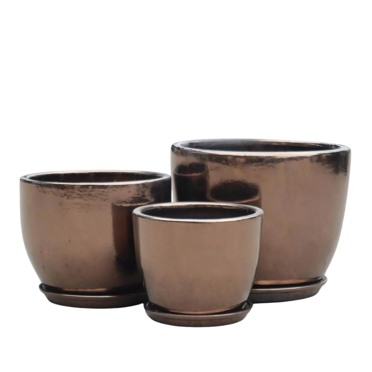 Donice Soller Gold z podstawką komplet 3 szt.