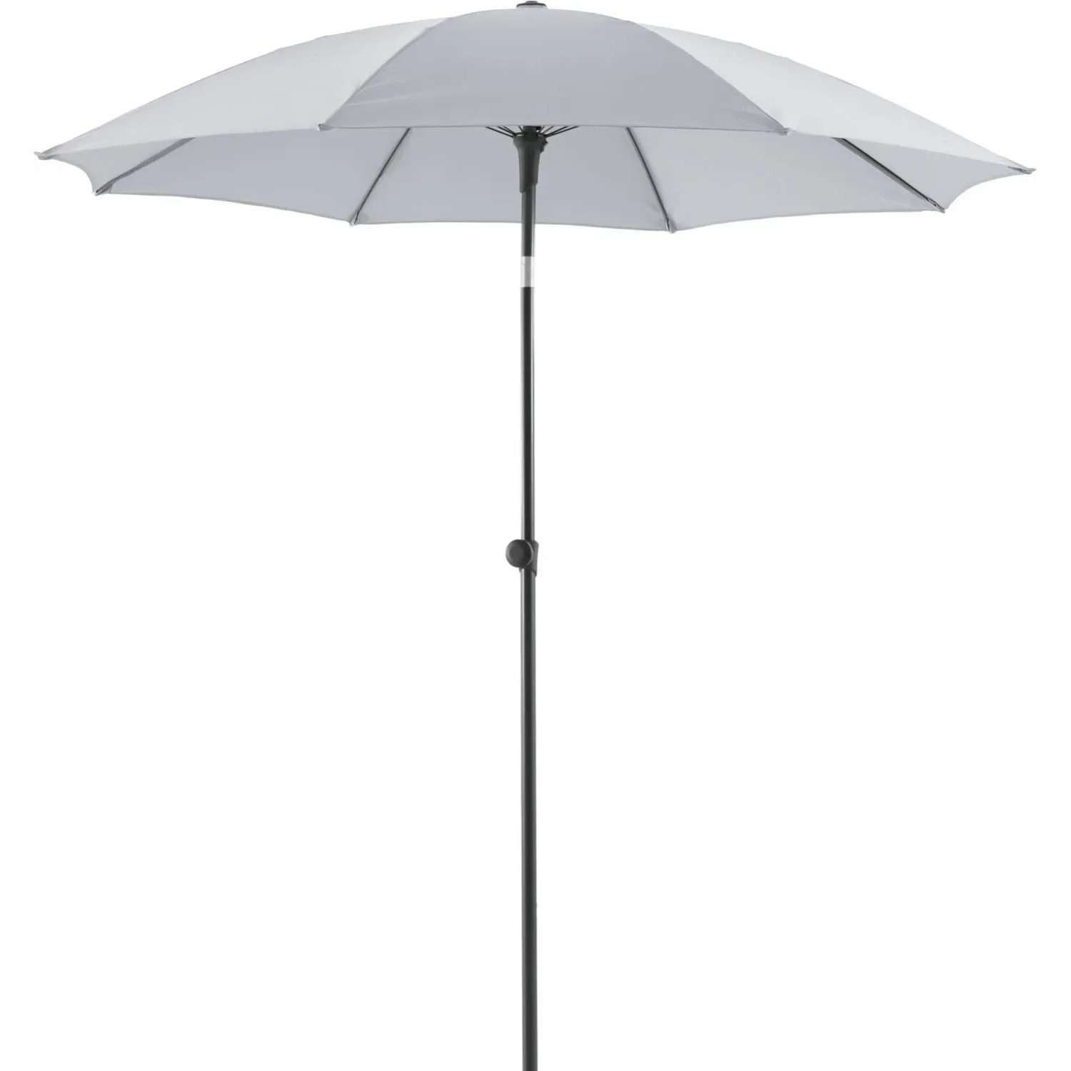 Parasol ogrodowy HERMOSA szary - śr. 200 cm