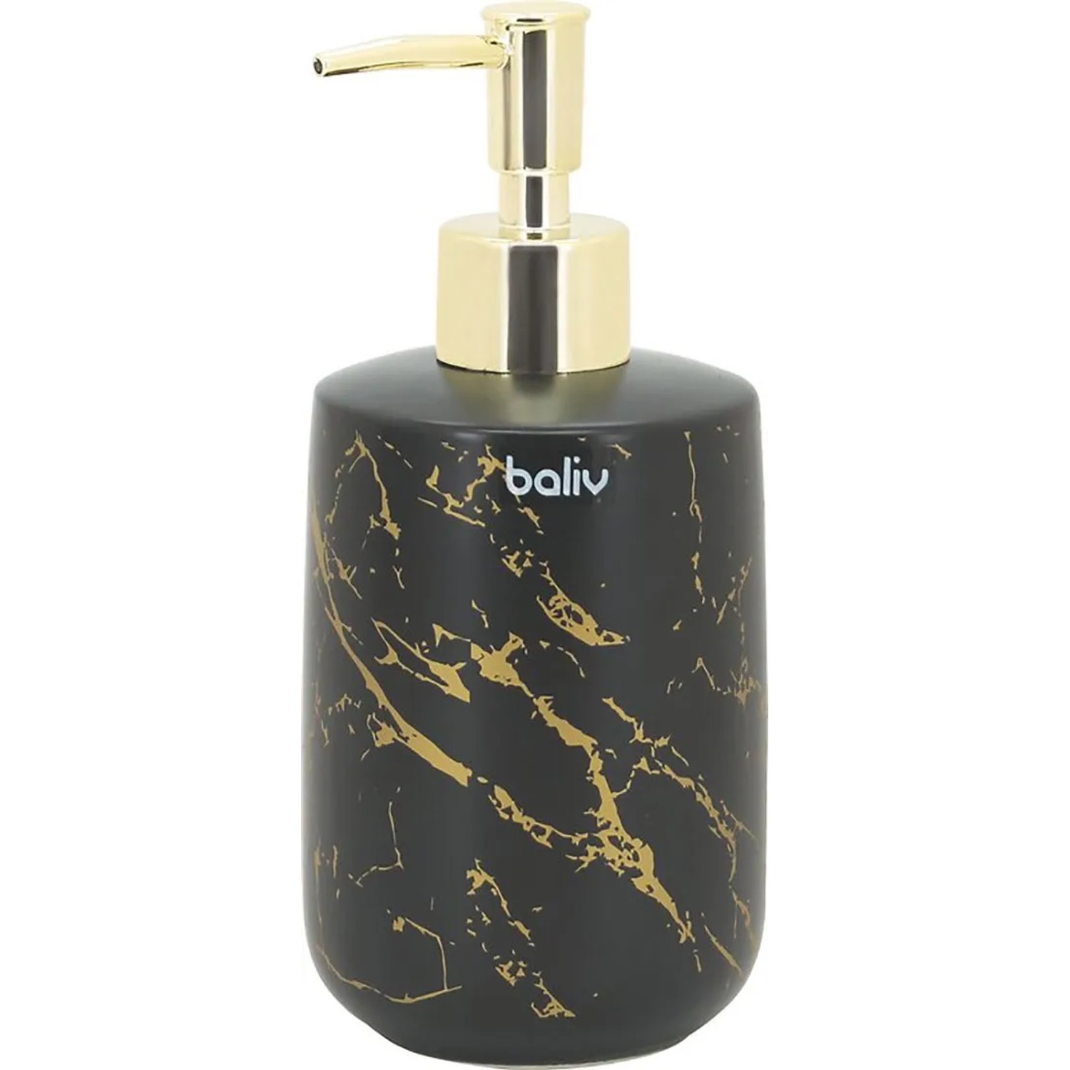 Baliv Dozownik do mydła czarno-złoty