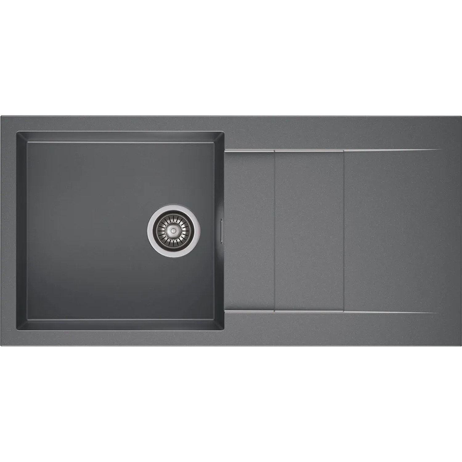 Zlewozmywak Cascada 1-kom. z ociekaczem, szary 100x50 cm