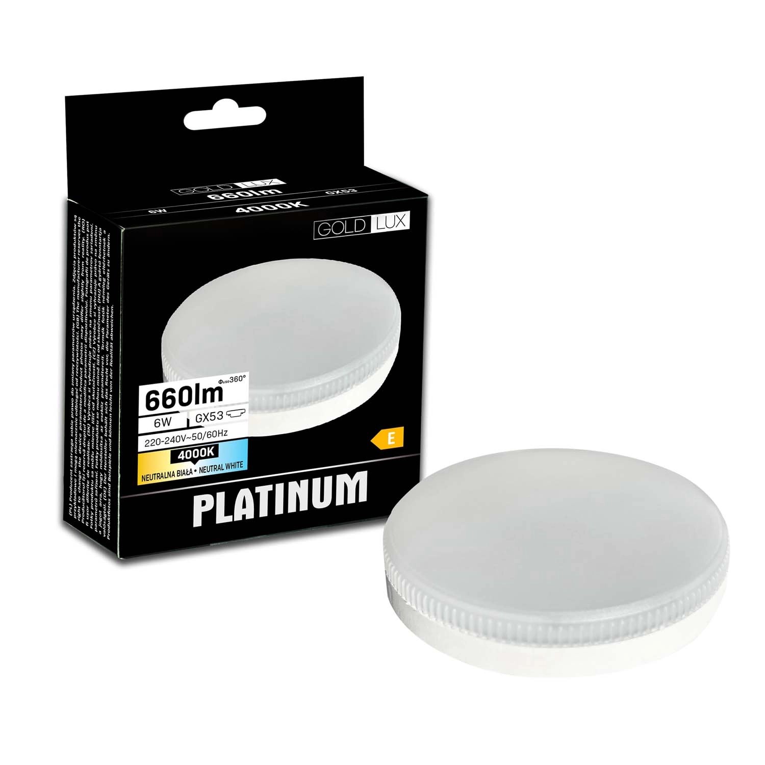 Goldlux Żarówka LED Platinum GX53 6W 4000K 660lm