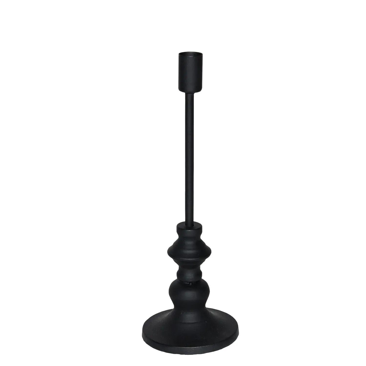 Świecznik czarny - 9,5 x 28 cm