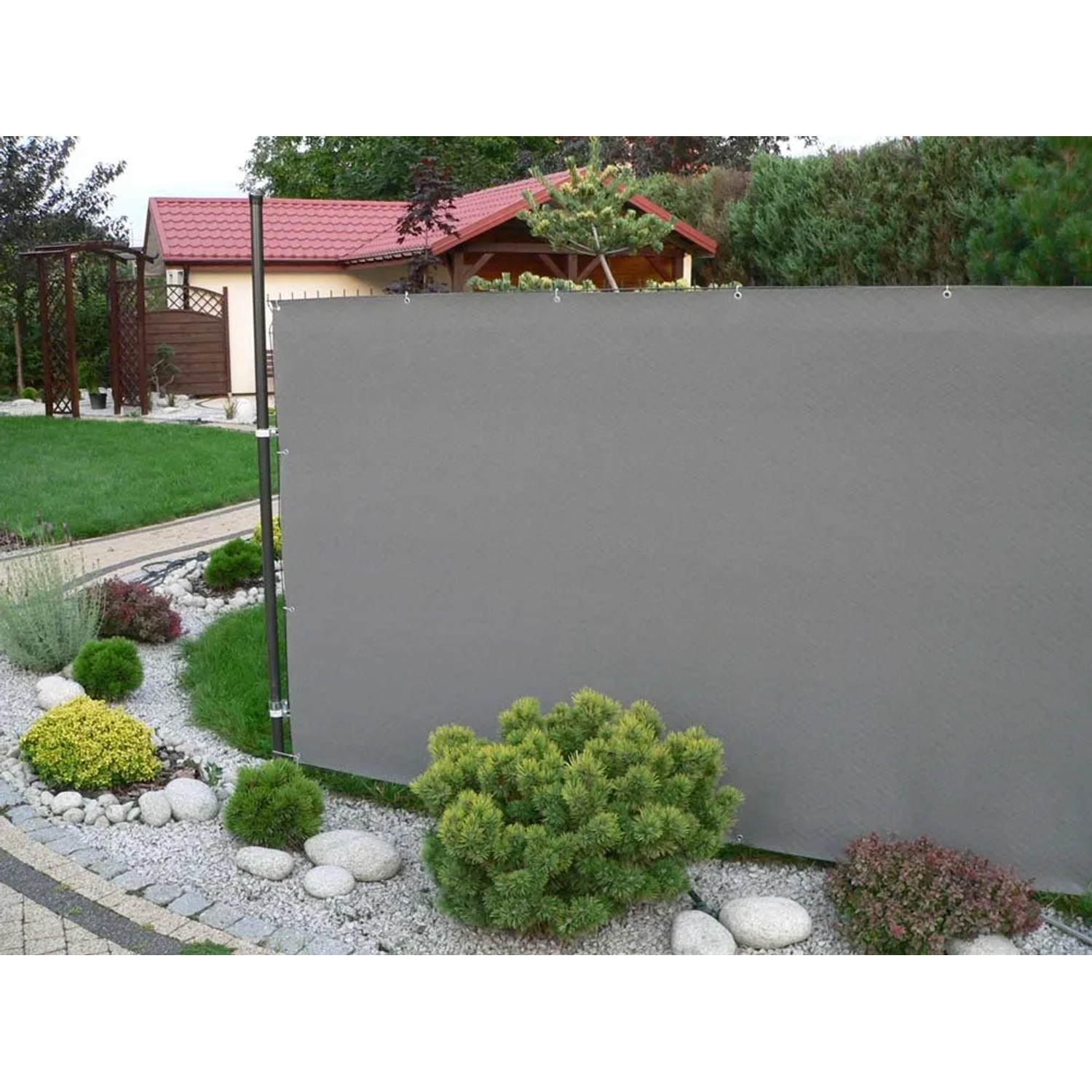 Mata na ogrodzenia grafitowa Decomat - 1,2 m/5 m