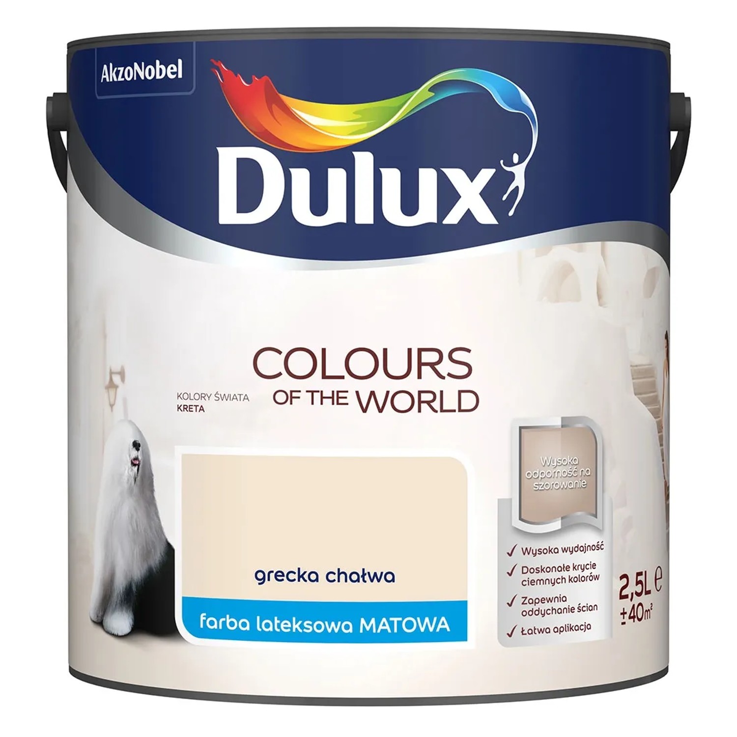 Farba Dulux Kolory Świata grecka chałwa 2,5 l