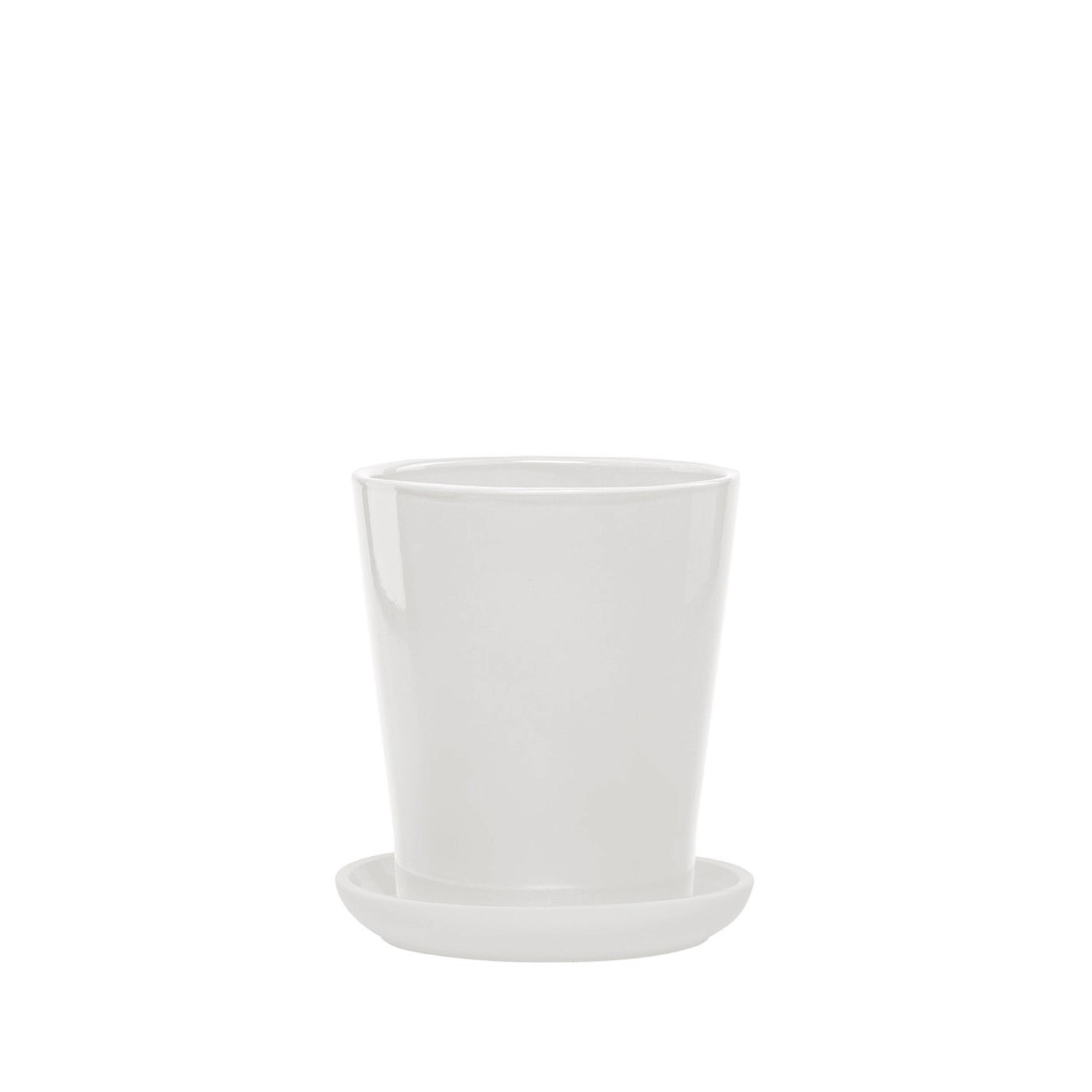 Donica z podstawką Irma biała - 46 cm