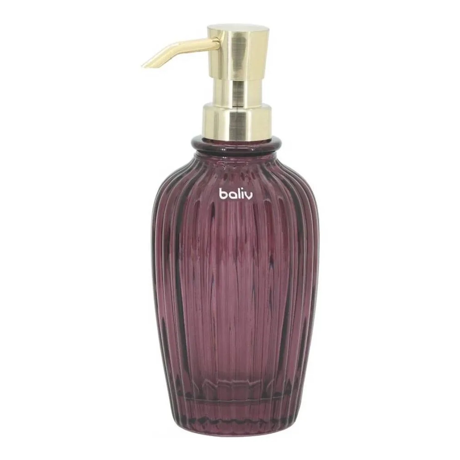 Baliv Dozownik do mydła smukły 350ml fioletowe szkło