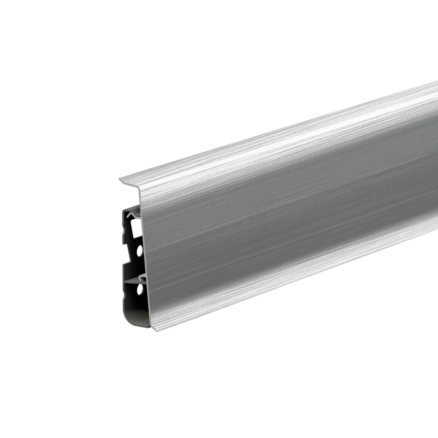 Cezar Listwa przypodłogowa Hi-Line PVC Aluminium Szczotkowany 75x22x2500