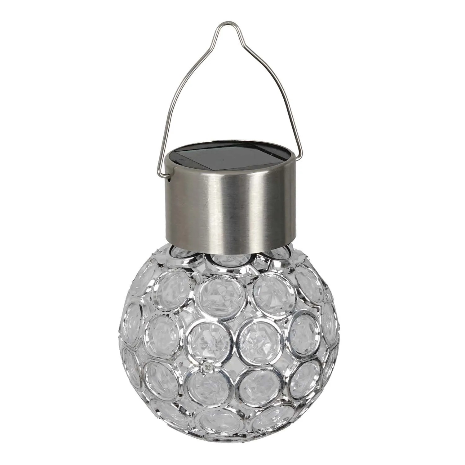 Eko-Light Lampa solarna RING 0,06W RGB 1-2lm IP44 srebrna