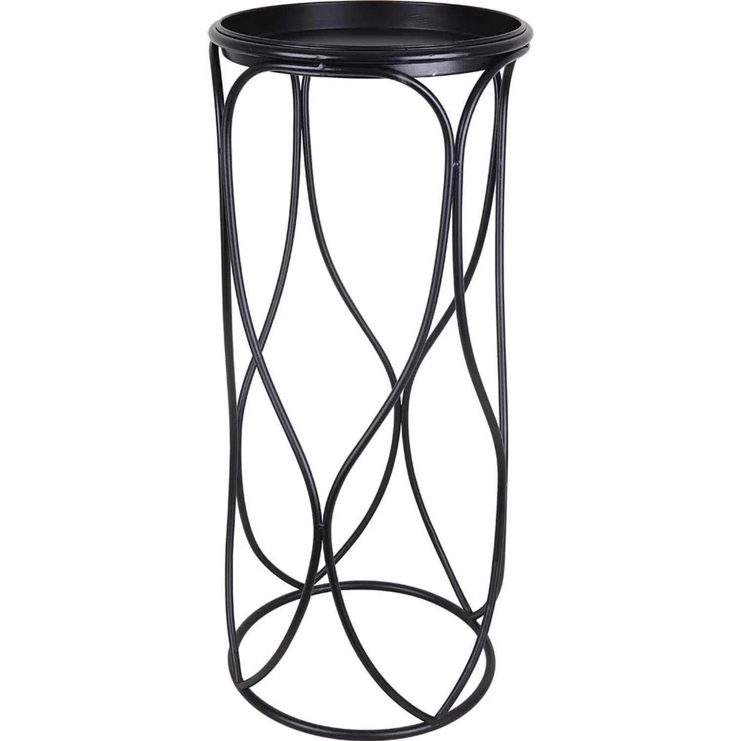 Kwietnik Twister M metal czarny - wys. 63 cm