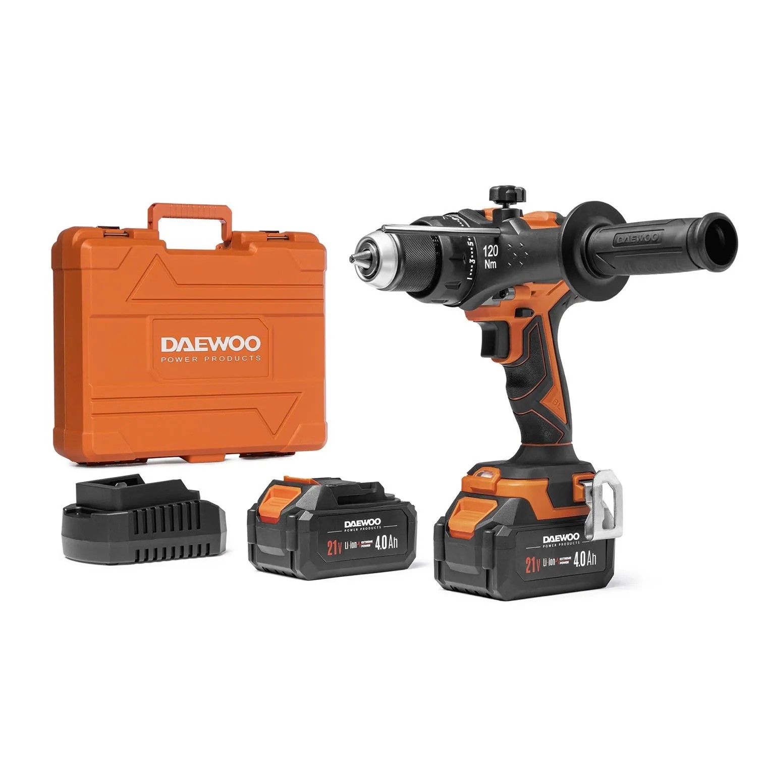 DAEWOO Wiertarko-wkrętarka udarowa DAA 6521 Li Set 21V 2x4,0Ah