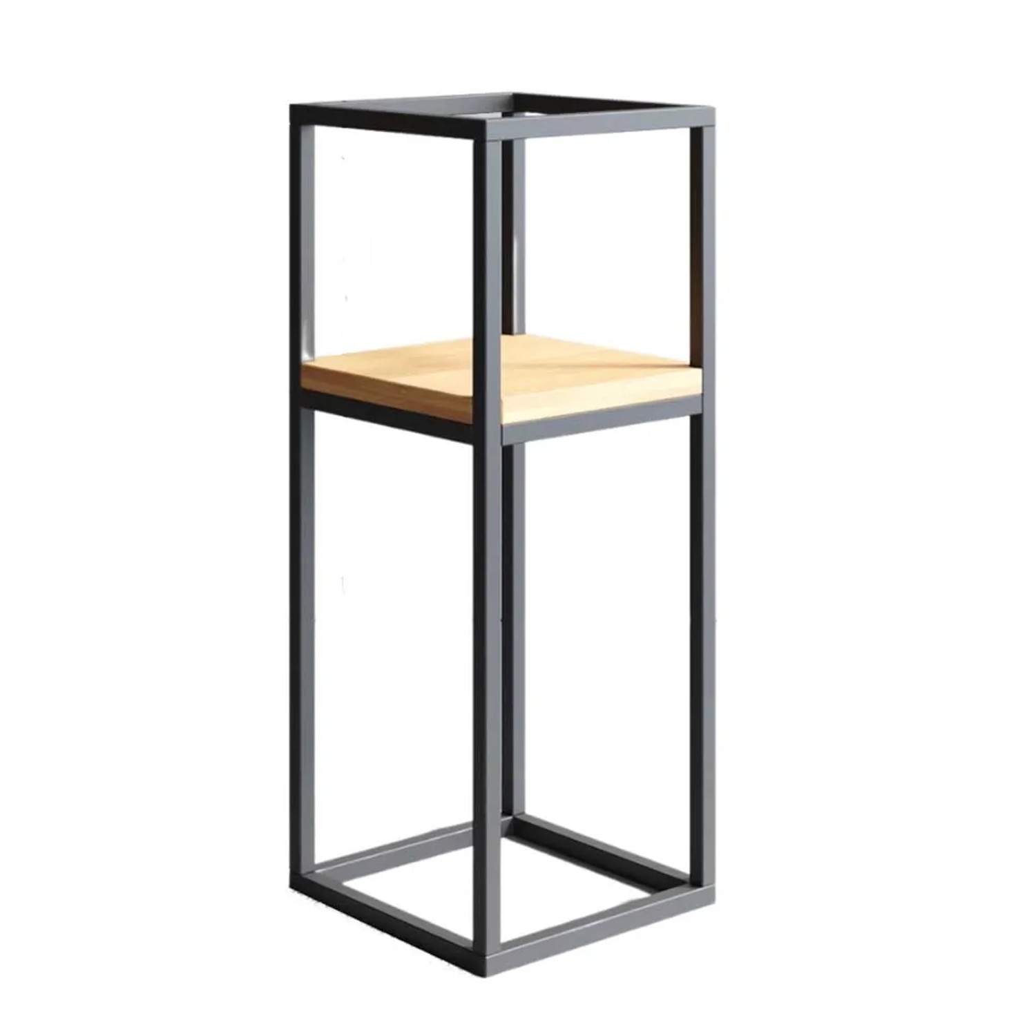 Kwietnik stojący Anet S czarny dąb - 23 x 23 x 60 cm