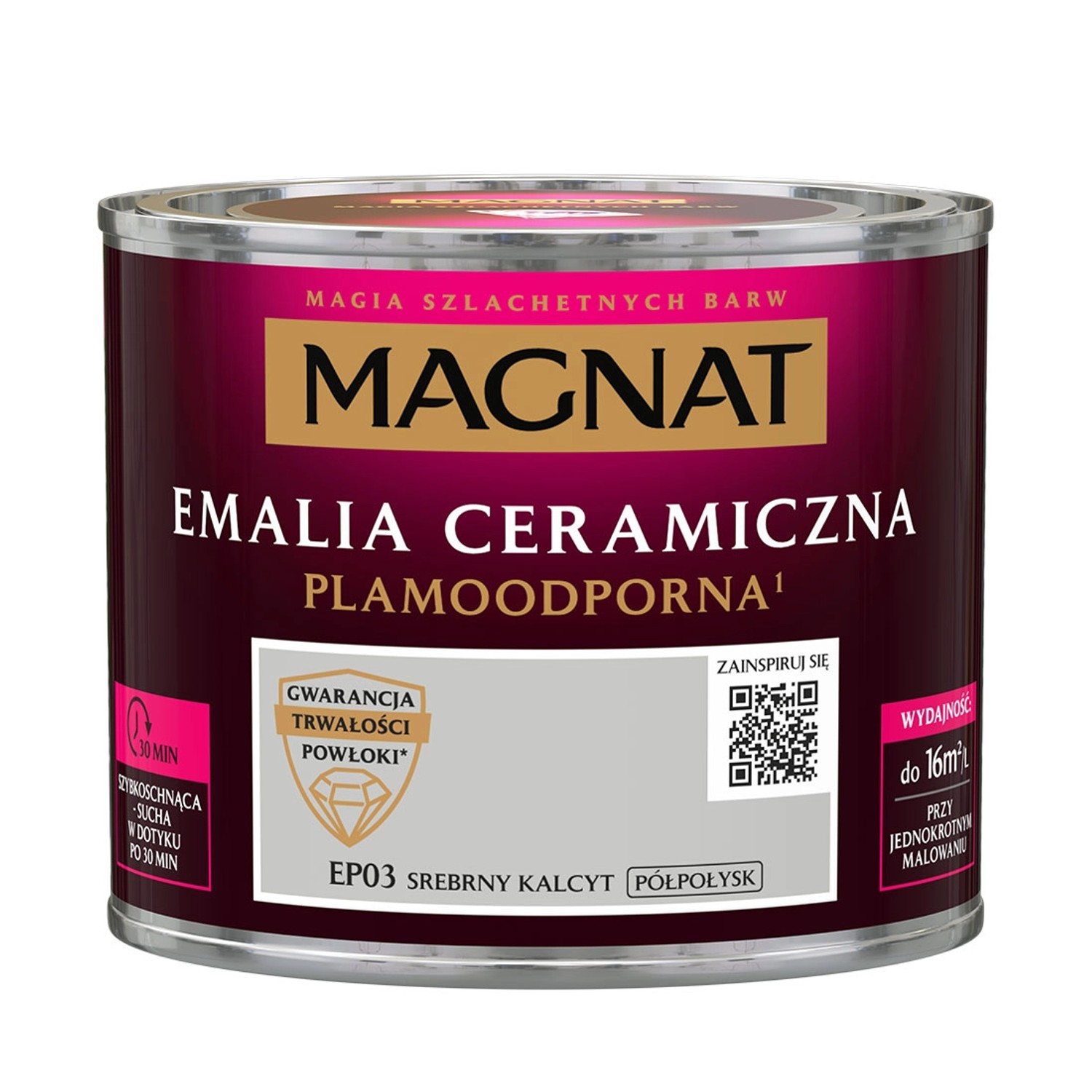 Magnat Emalia Ceramiczna srebrny kalcyt półpołysk 0,5L