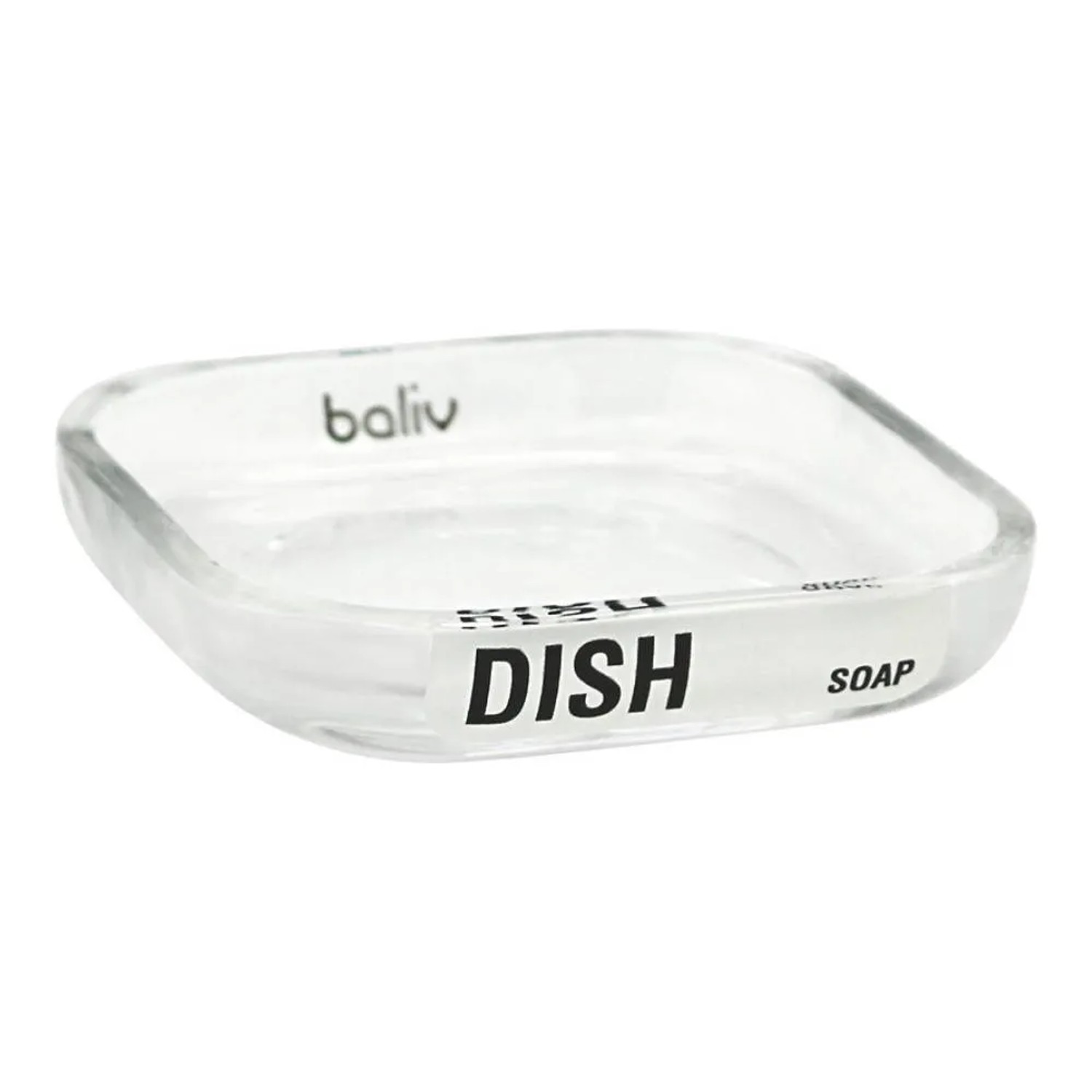 Baliv Mydelniczka szklana z czarnym napisem
