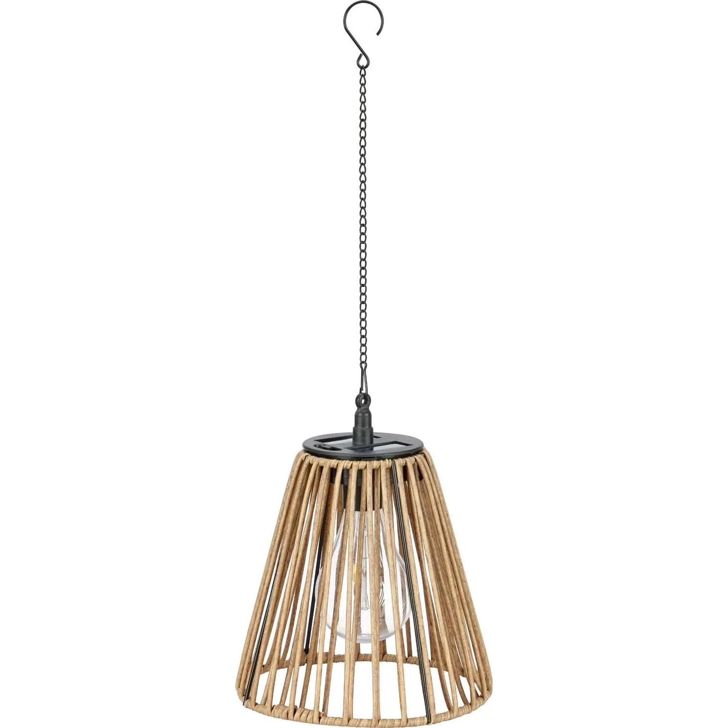 Lampa solarna wisząca IP44 śr. 18 cm brąz