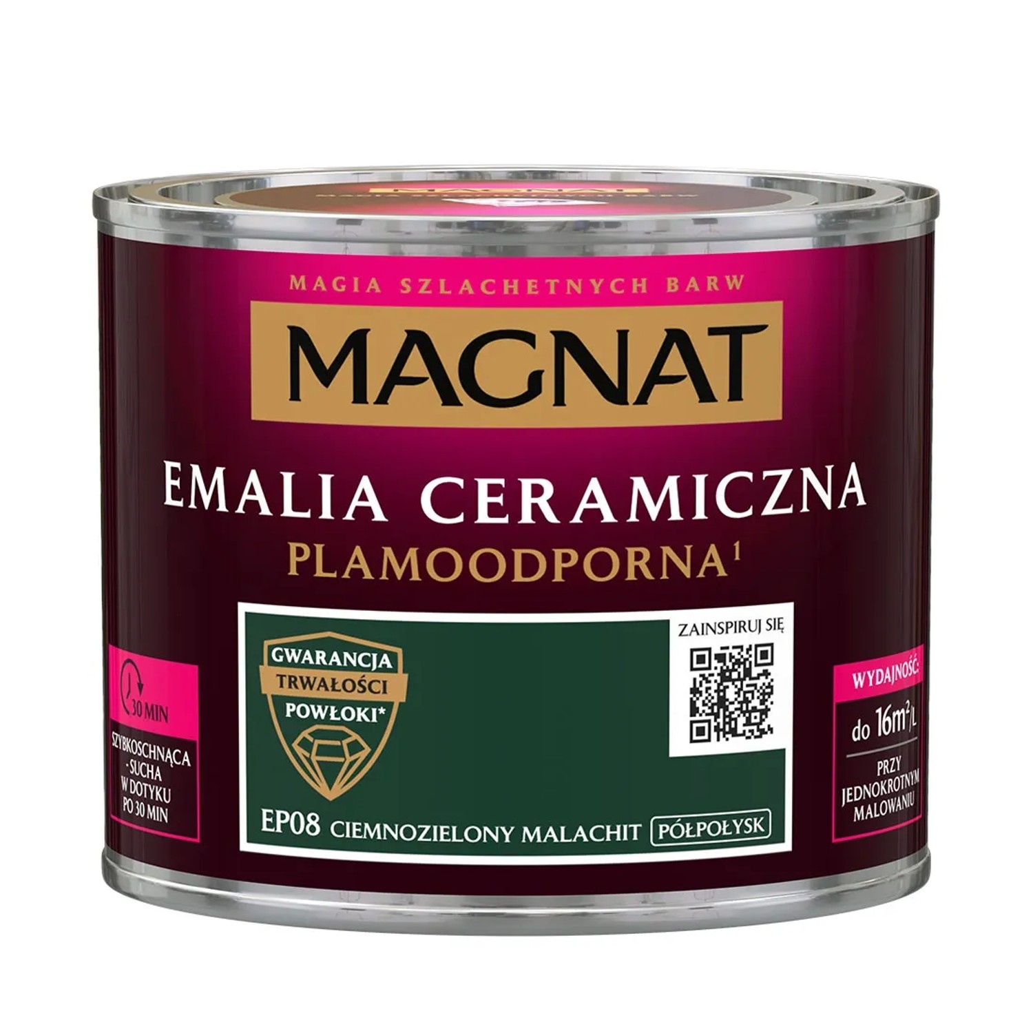 Magnat Emalia Ceramiczna ciemnozielony malachit półpołysk 0,5L