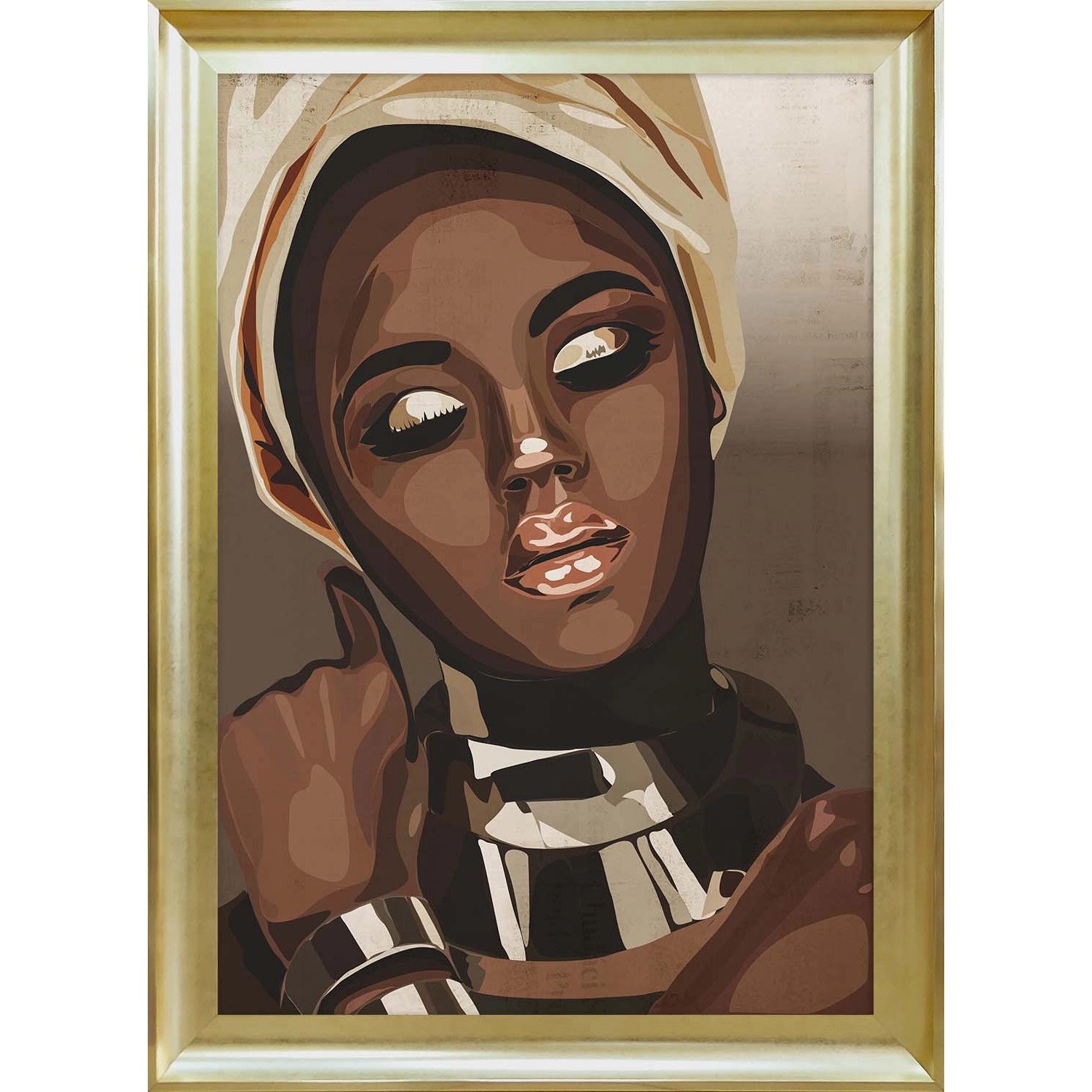 ARS LONGA Obraz DARK SKIN WOMAN 58 x 78 cm