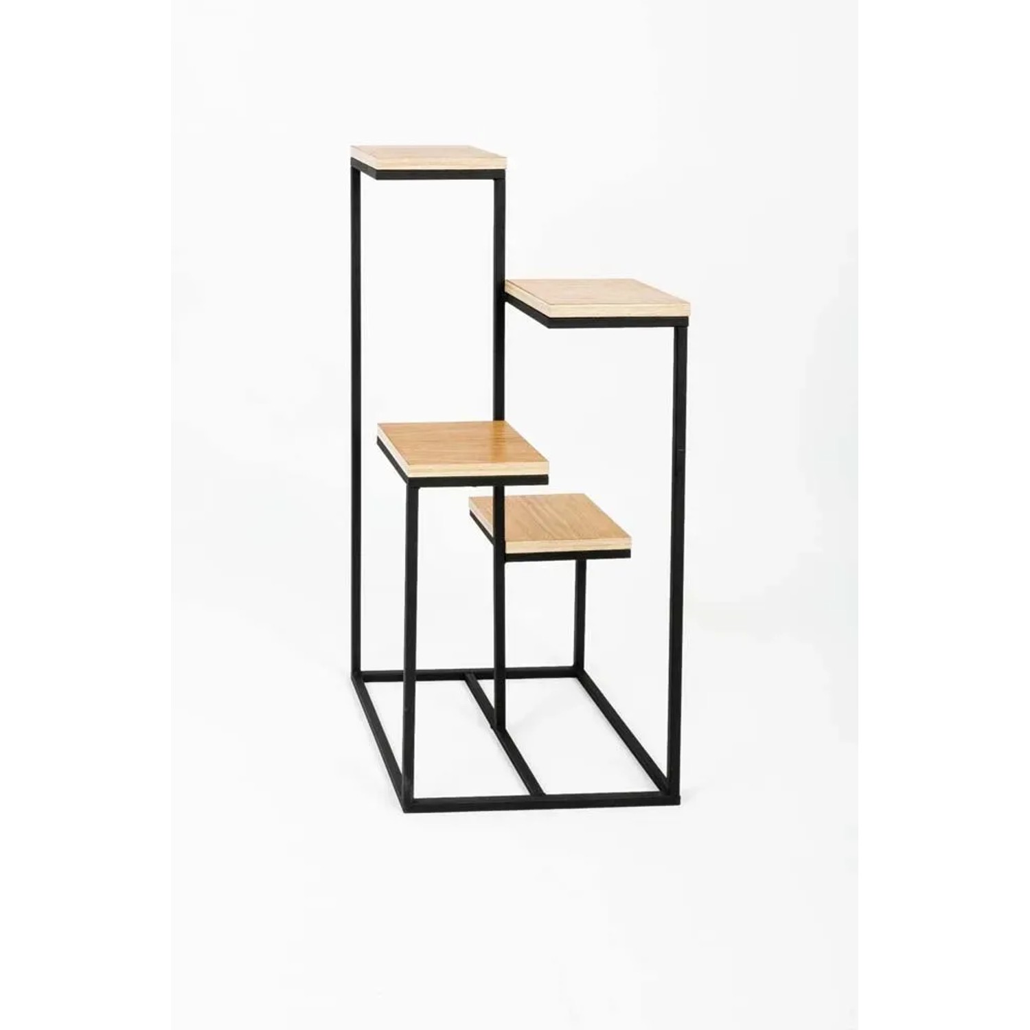 Kwietnik stojący Le Mans M czarny dąb - 40 x 40 x 92 cm