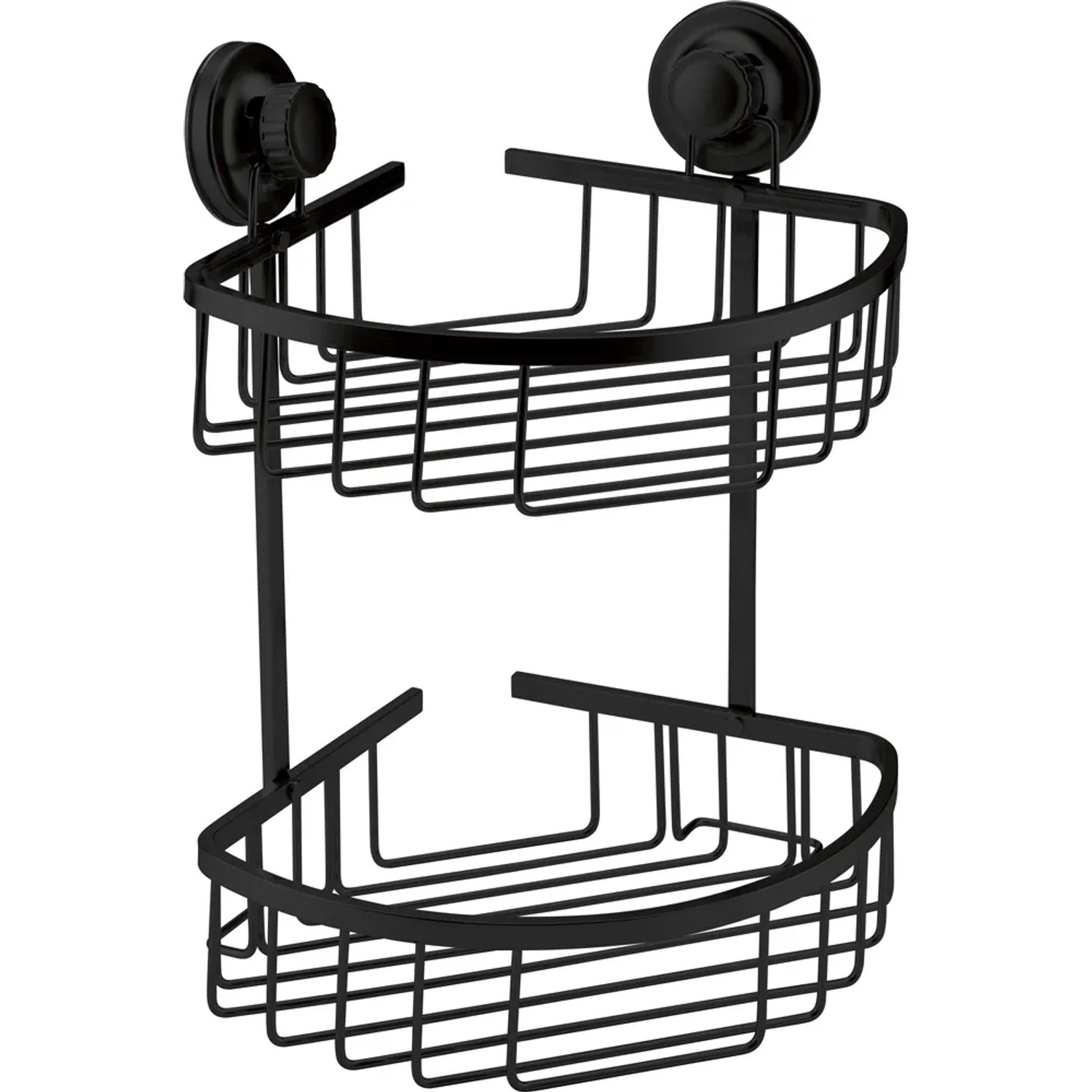 BALIV Koszyk łazienkowy DKE2-4521 czarny 2 półki