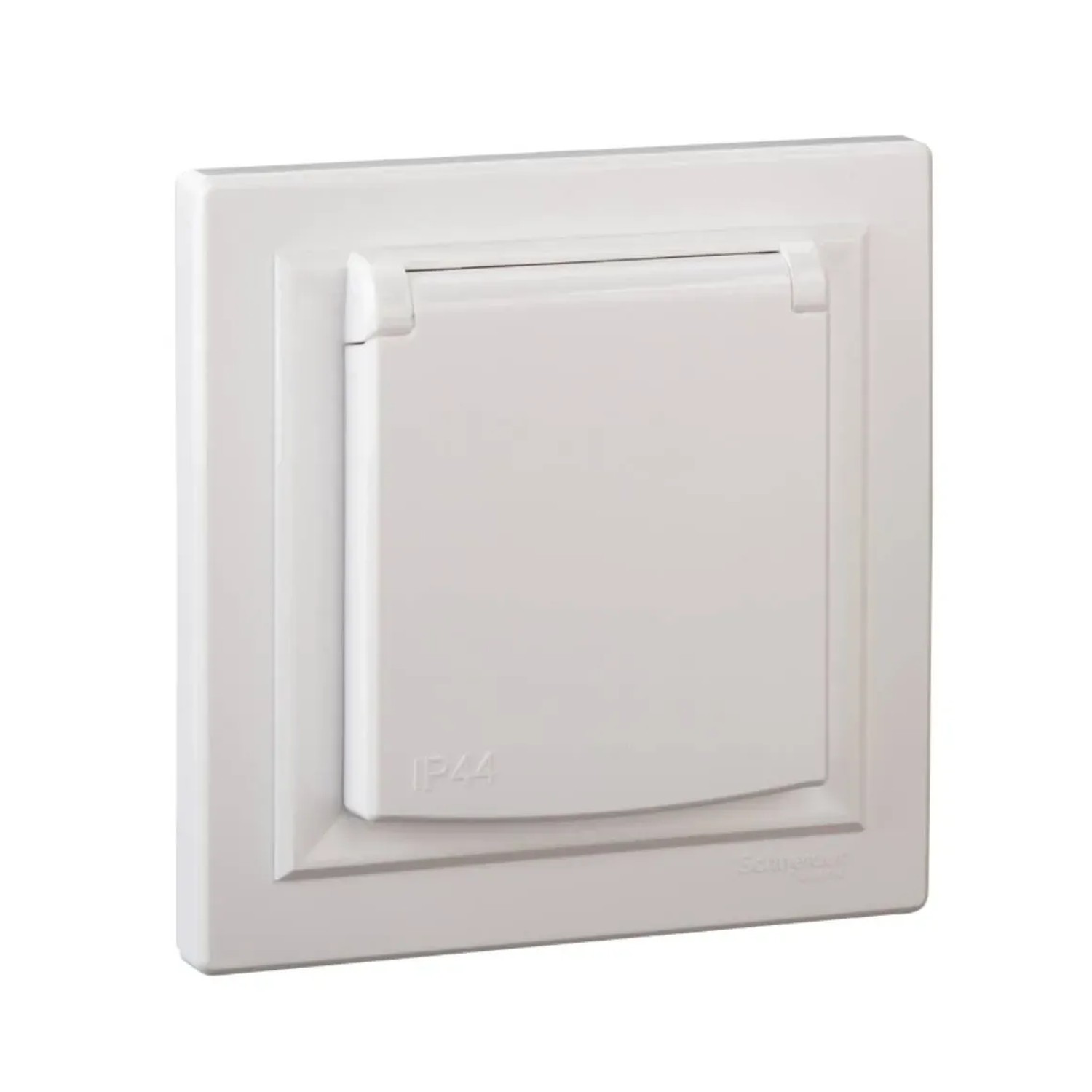 Schneider Gniazdo Asfora pojedyńcze IP44 do ramki białe