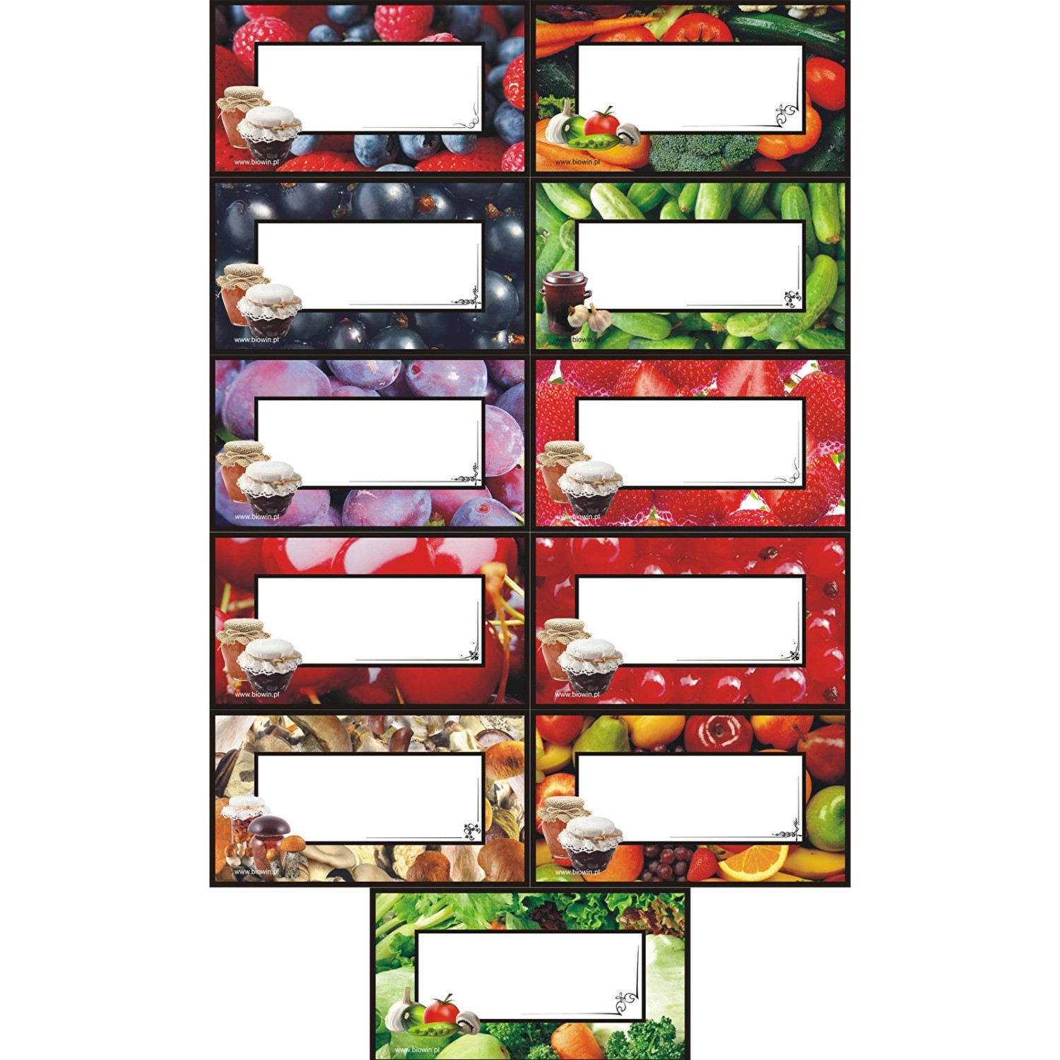 Etykiety samoprzylepne na słoiki - 30 szt.