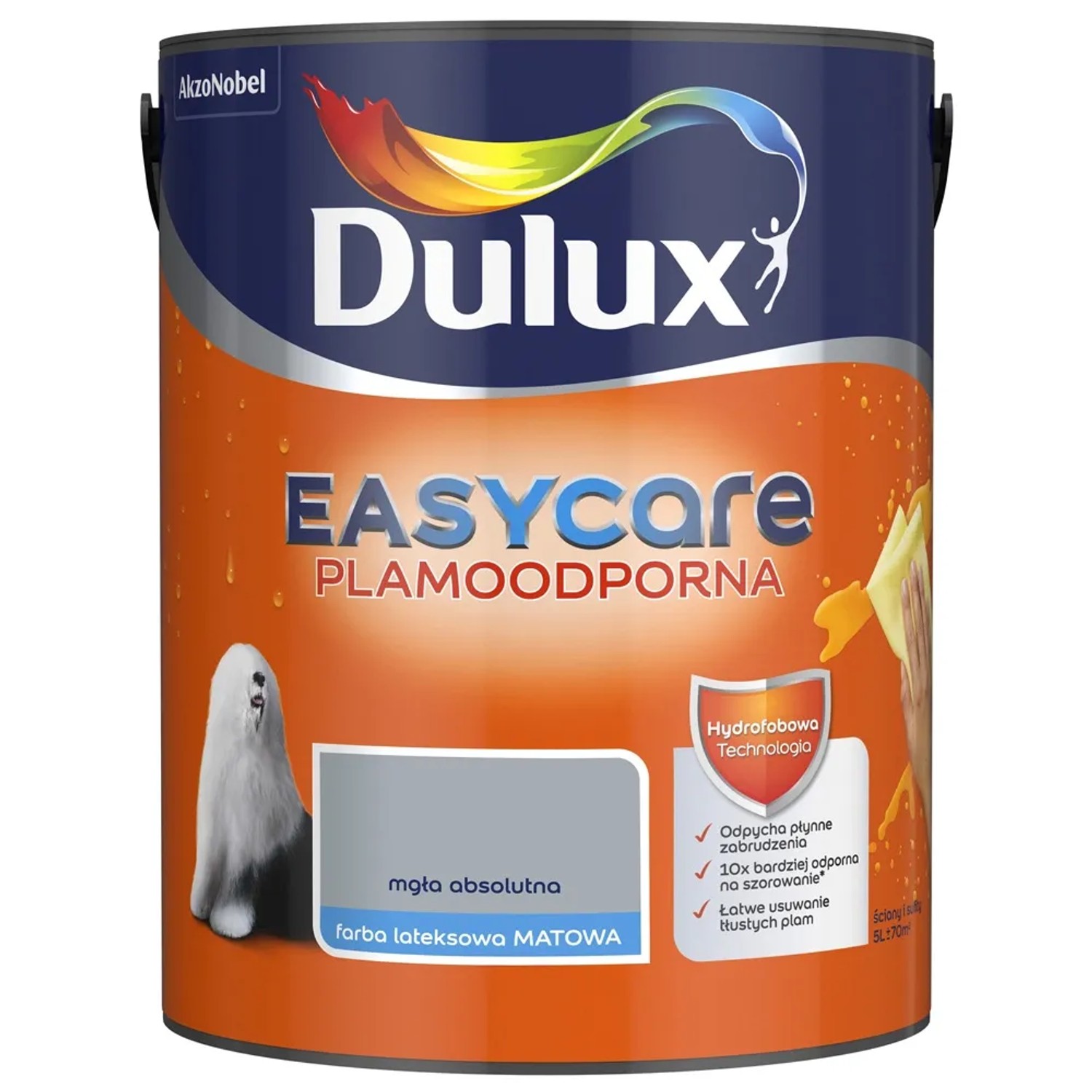 Farba plamoodporna Dulux Easy Care mgła absolutna 5 l