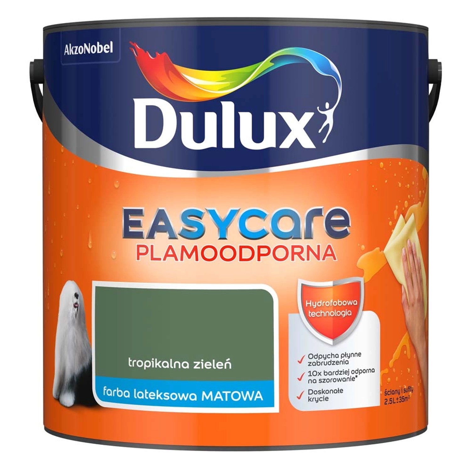 Farba plamoodporna Dulux Easy Care tropikalna zieleń 2,5 l