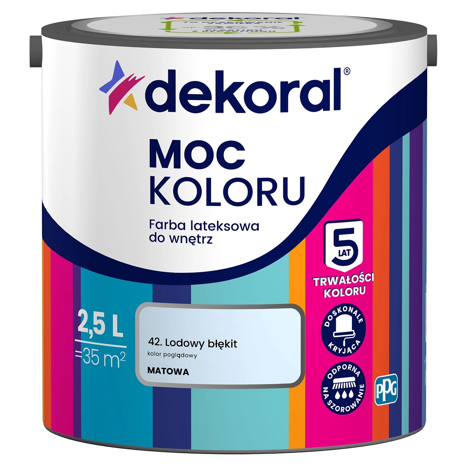 Farba Dekoral Moc Koloru lodowy błękit 2,5 l