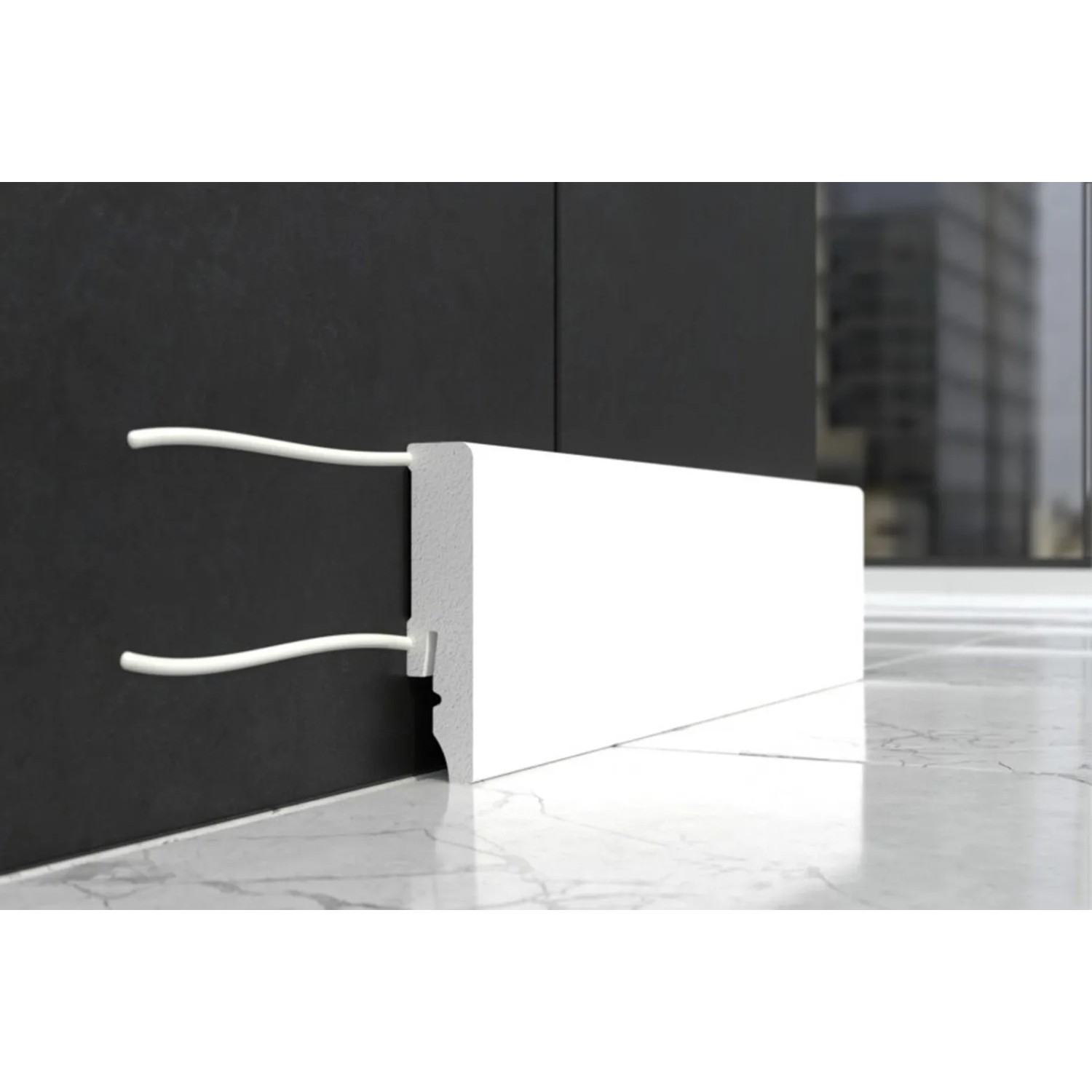 Cezar Listwa przypodłogowa XPS Intense 60 mm Biały