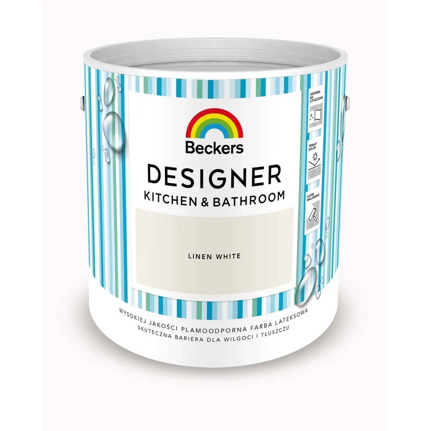 Farba Beckers Designer Kitchen&Bathroom Linen White 2,5 l