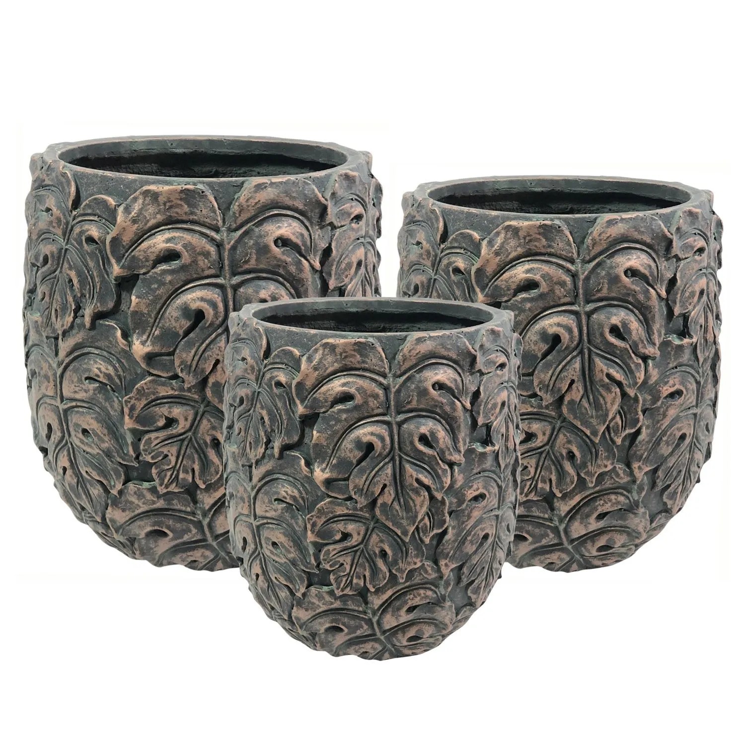 Donice Draagon ciemna zieleń komplet 3 szt.