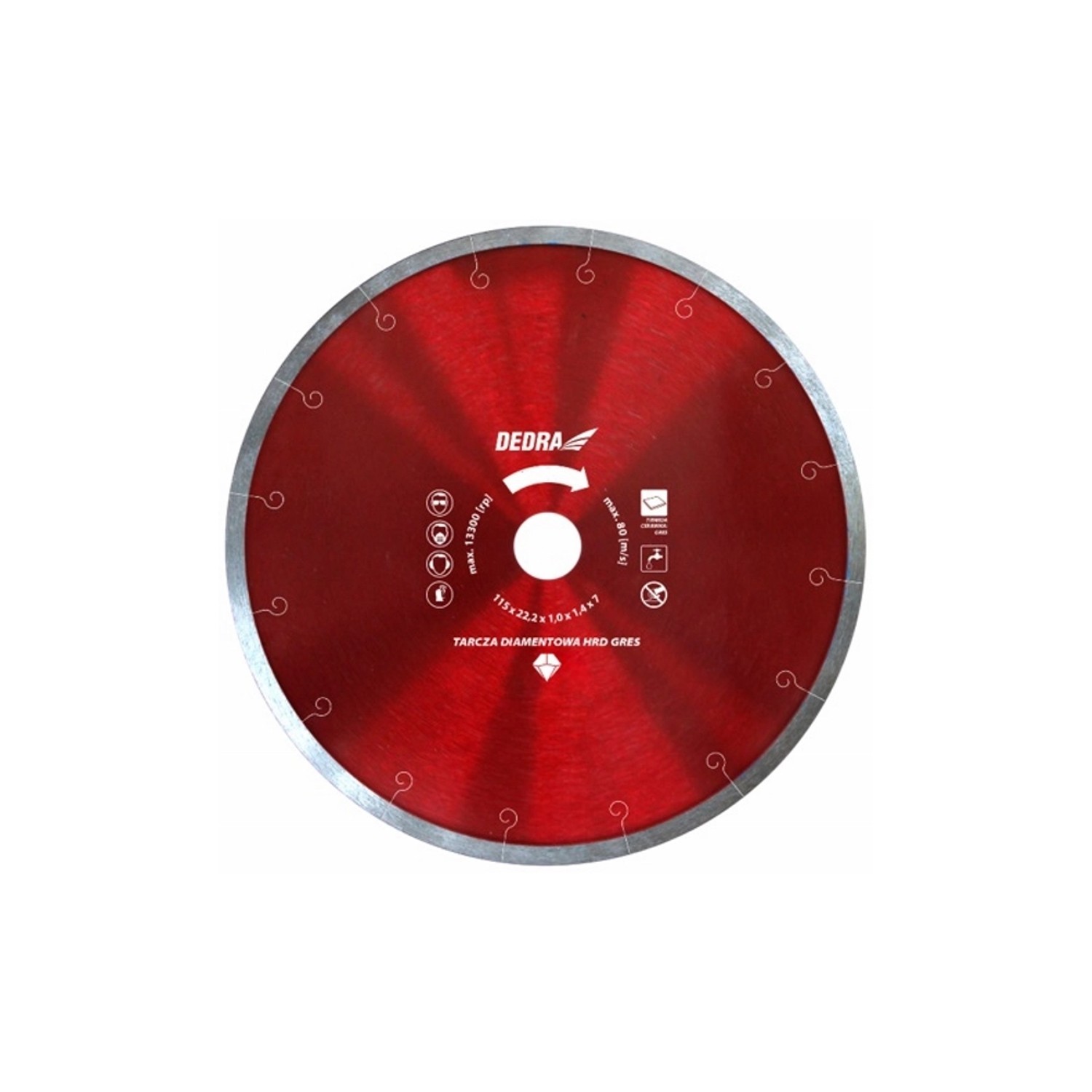 Dedra Tarcza diamentowa HRD GRES 180x22,2mm