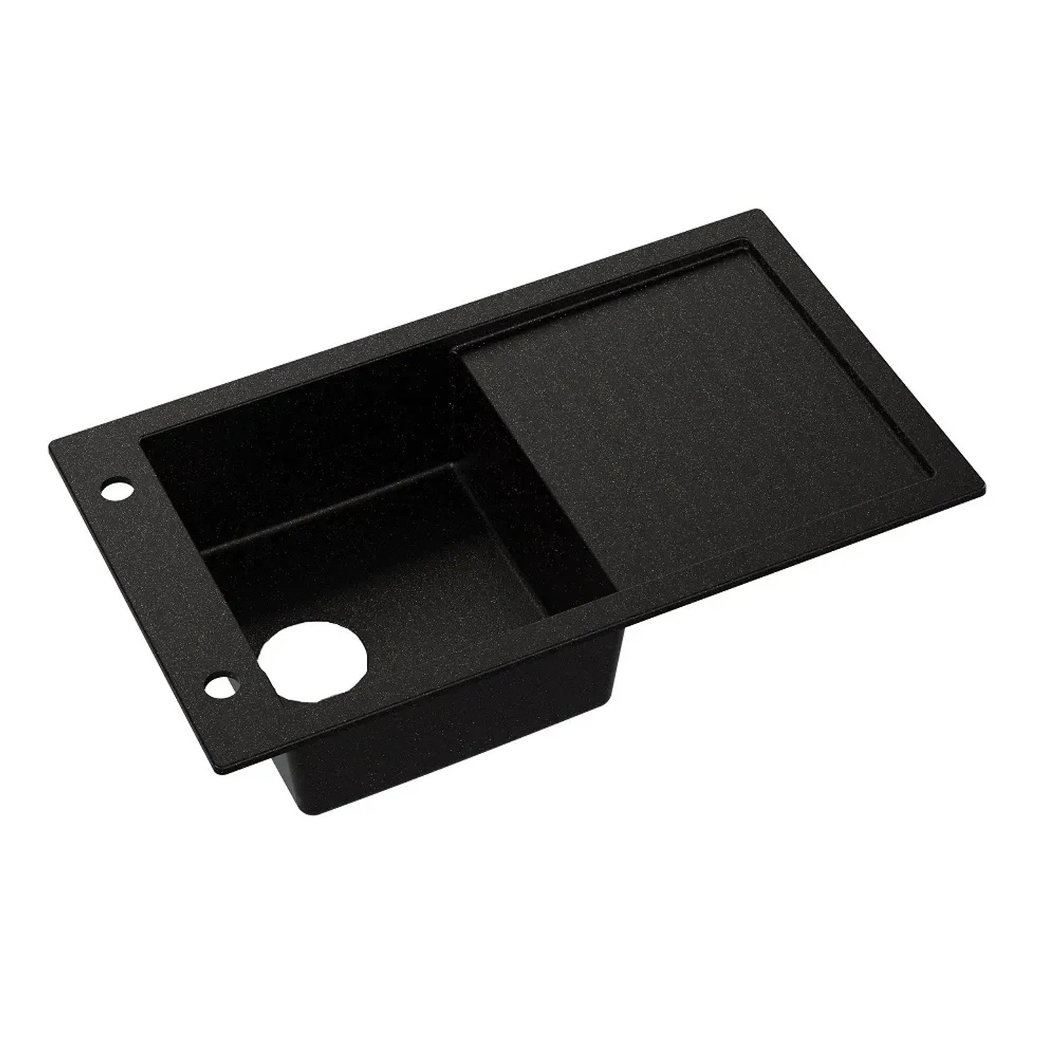 Zlewozmywak Tramontana 1-kom. czarno złoty 86x50 cm