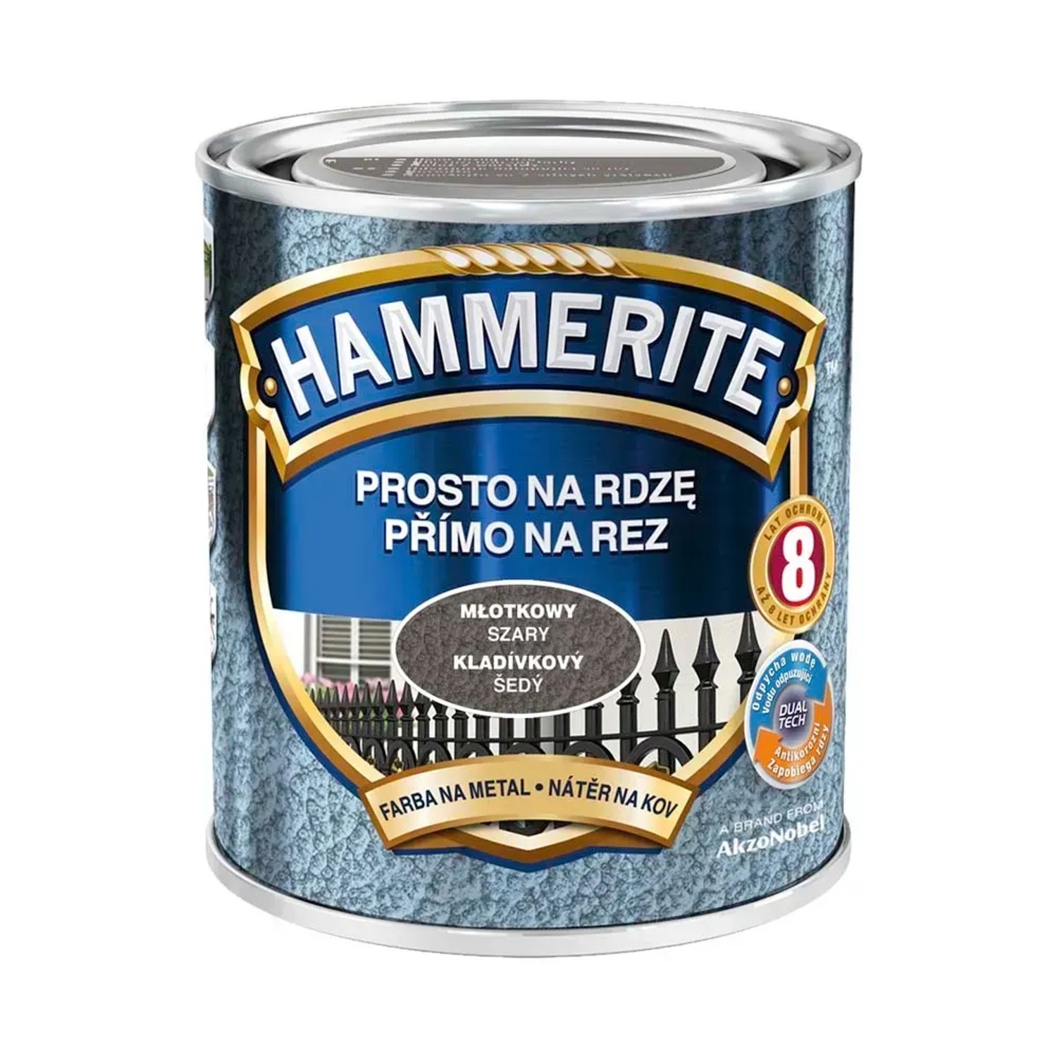 Hammerite Emalia antykorozyjna szara młotkowa 700 ml