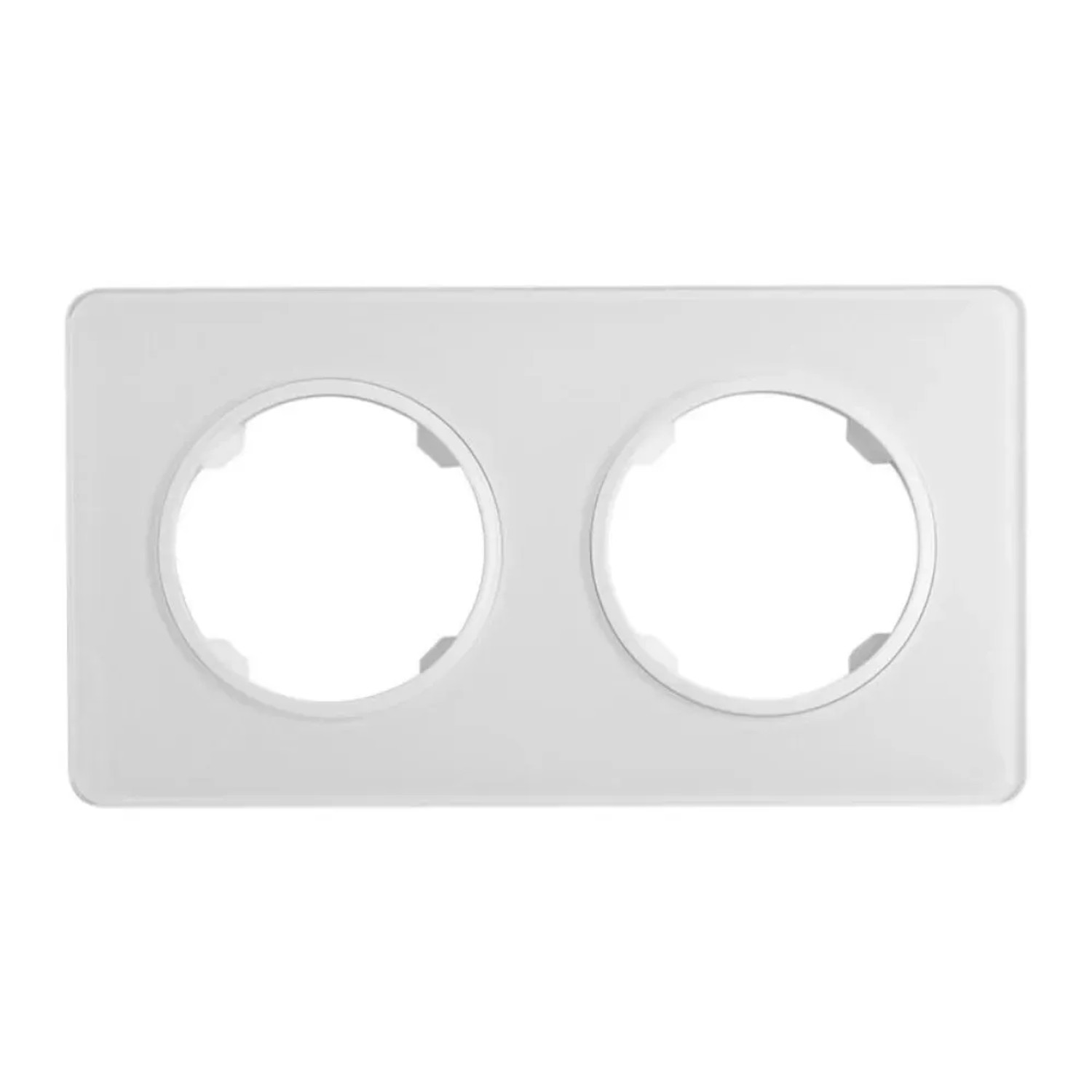 Electromalt Ramka Oval 2-krotna szkło biała