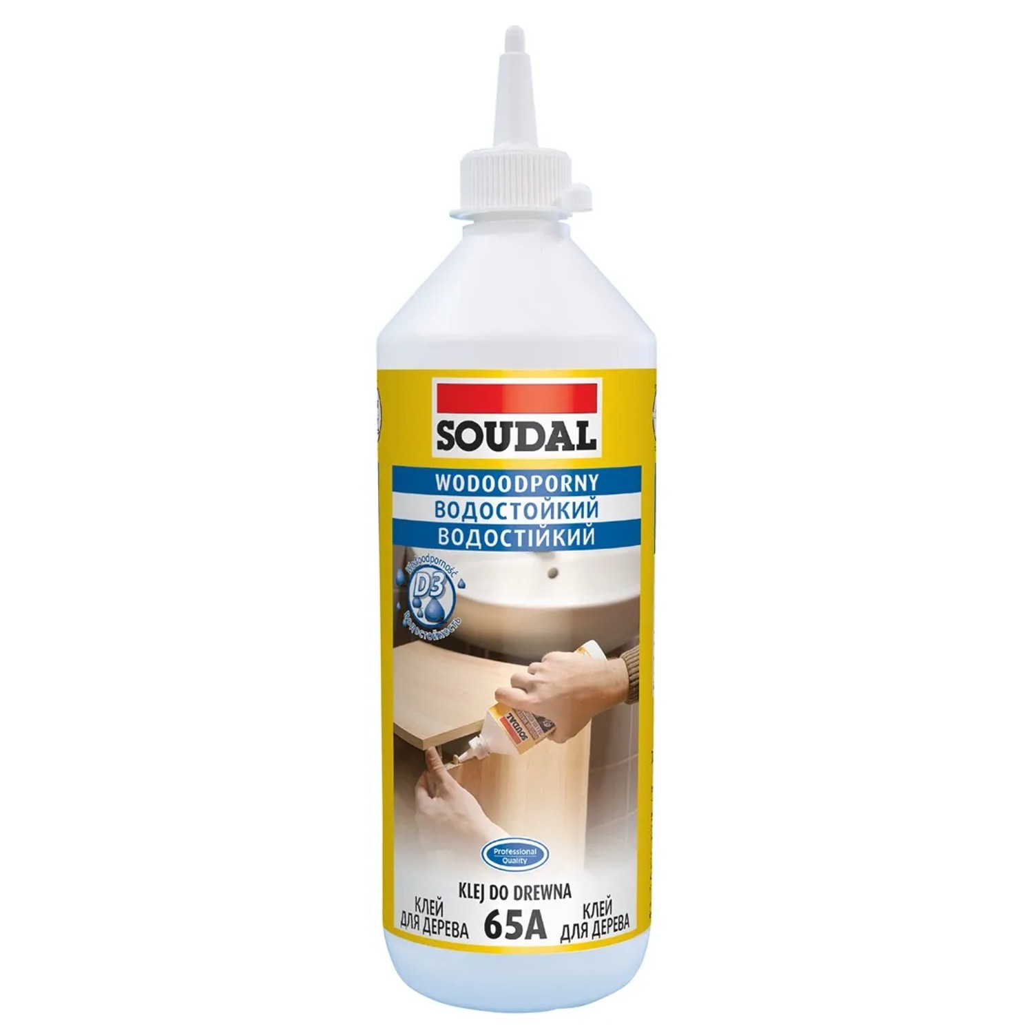 Soudal Klej do drewna 65A wodoodporny 750 ml