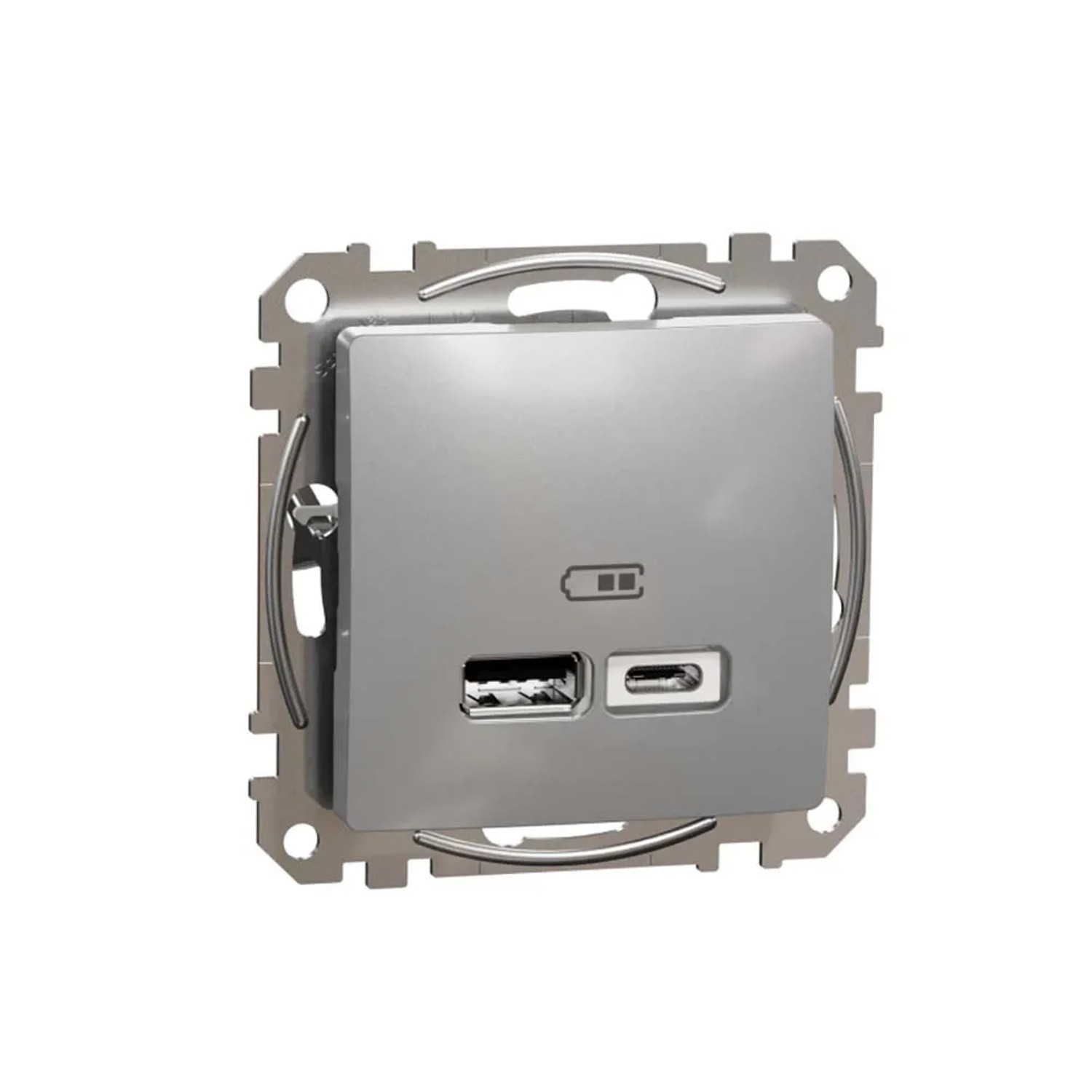 Schneider Electric Gniazdo Sedna D&E USB A+C aluminium