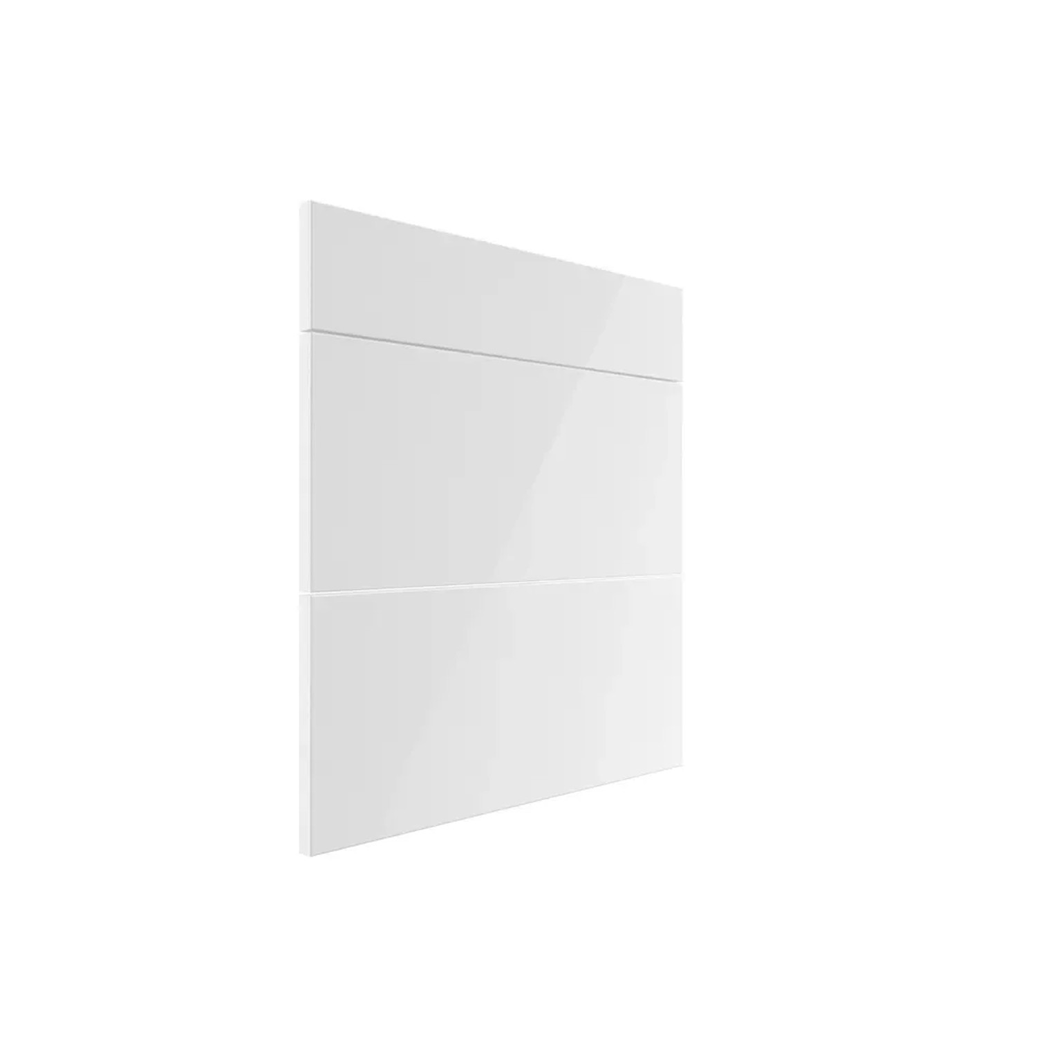 Trzy fronty do szafki z szufladami Roma 60 cm biały połysk