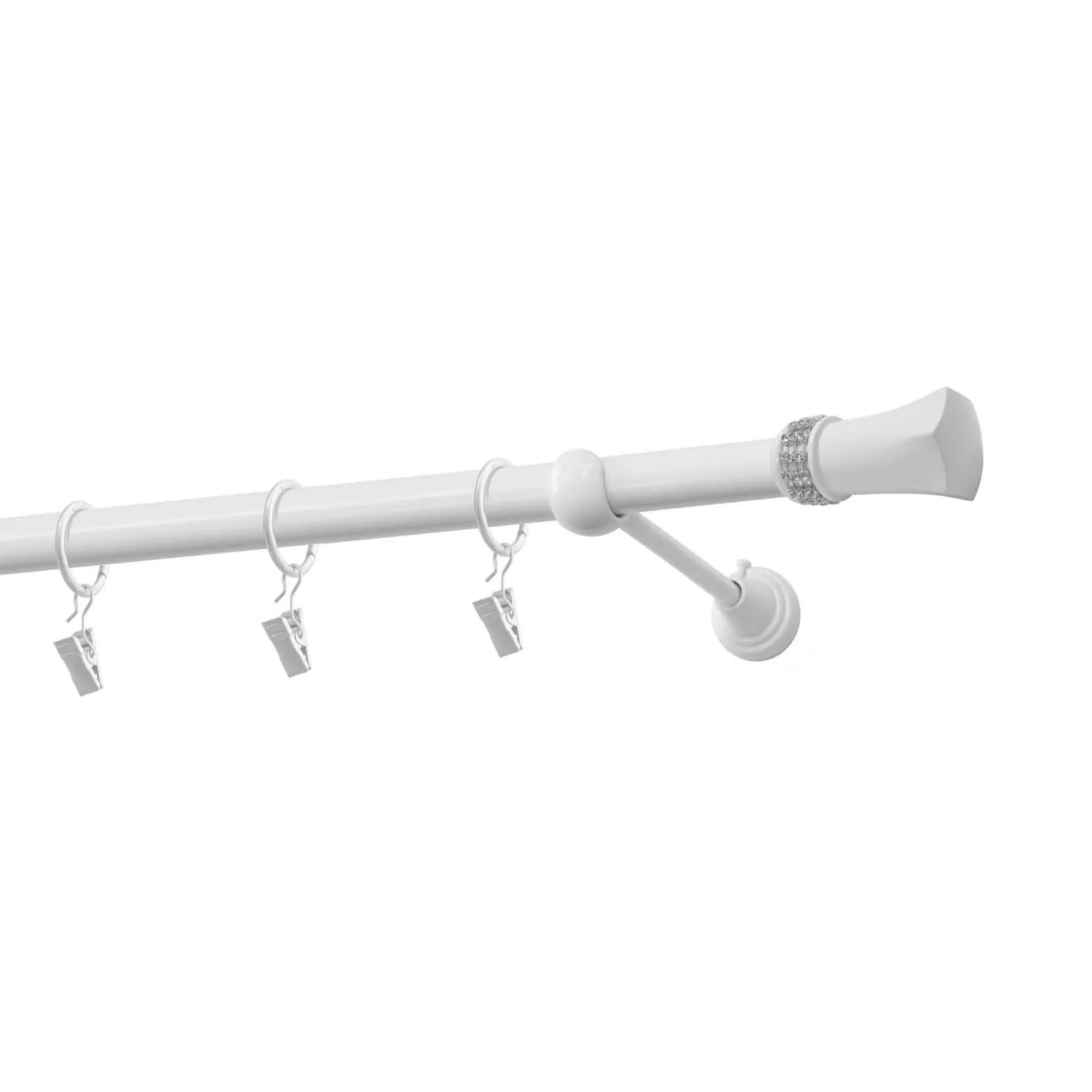 Gardinia Karnisz DIAMENT pojedynczy 19mm 200 cm biały