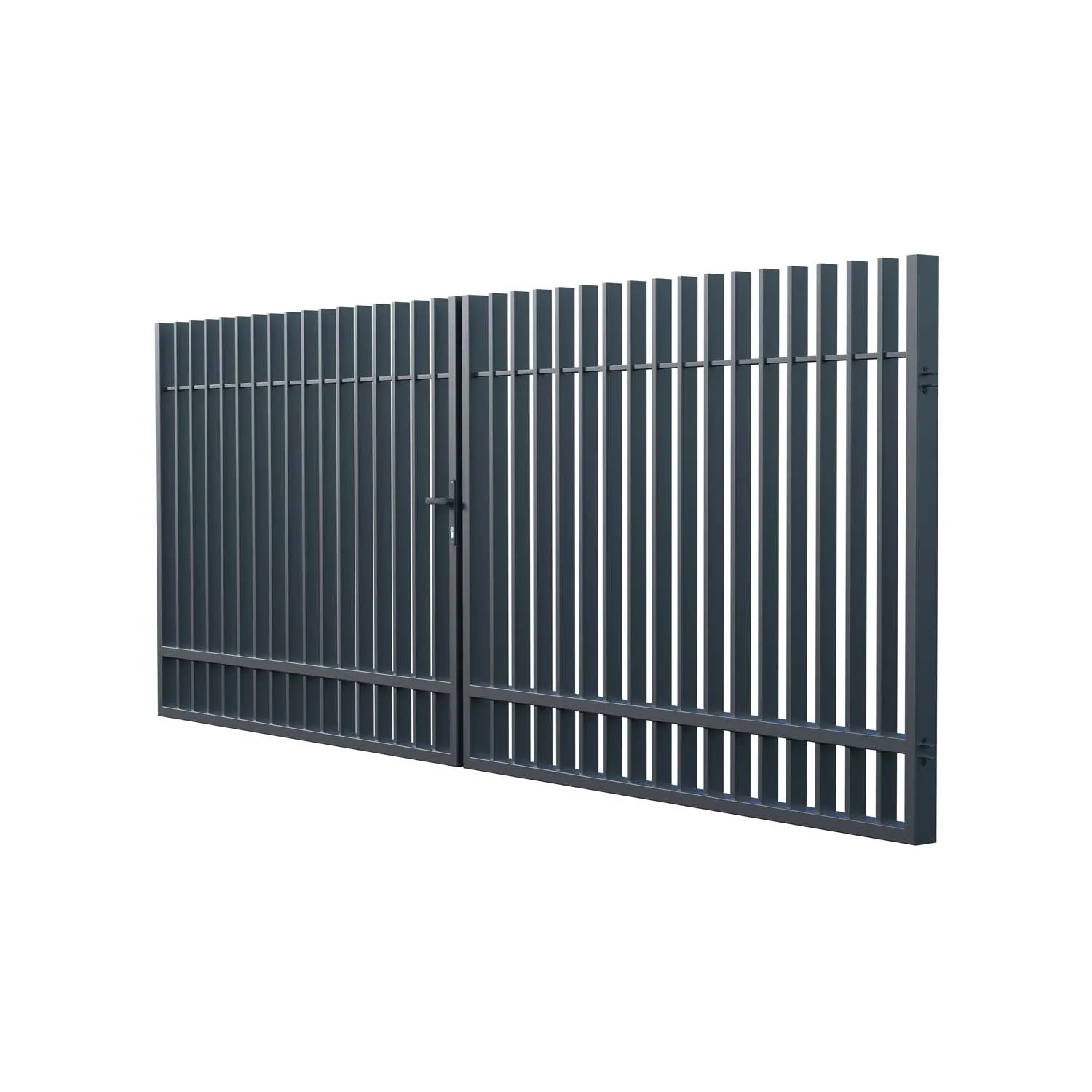 Brama Solano antracyt dwuskrzydłowa - 400 x 150 cm