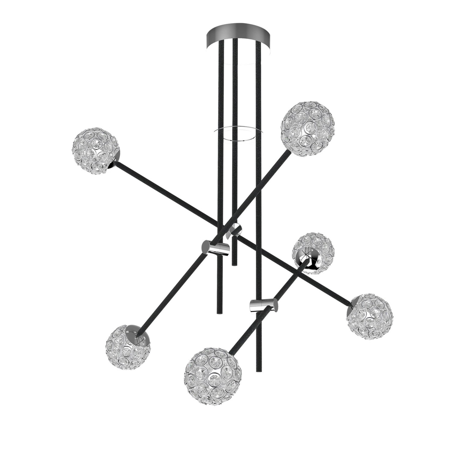 Candellux Lampa wisząca PAKSOS 6x5W G9 czarna