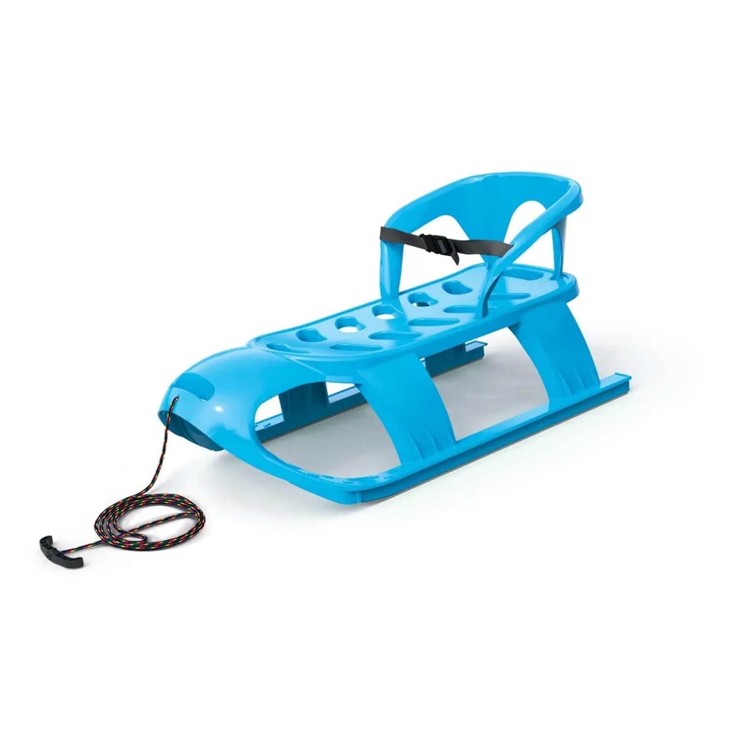 Prosperplast Sanki Bezzy Seat niebieskie z oparciem - 88 x 45,2 x 42 cm