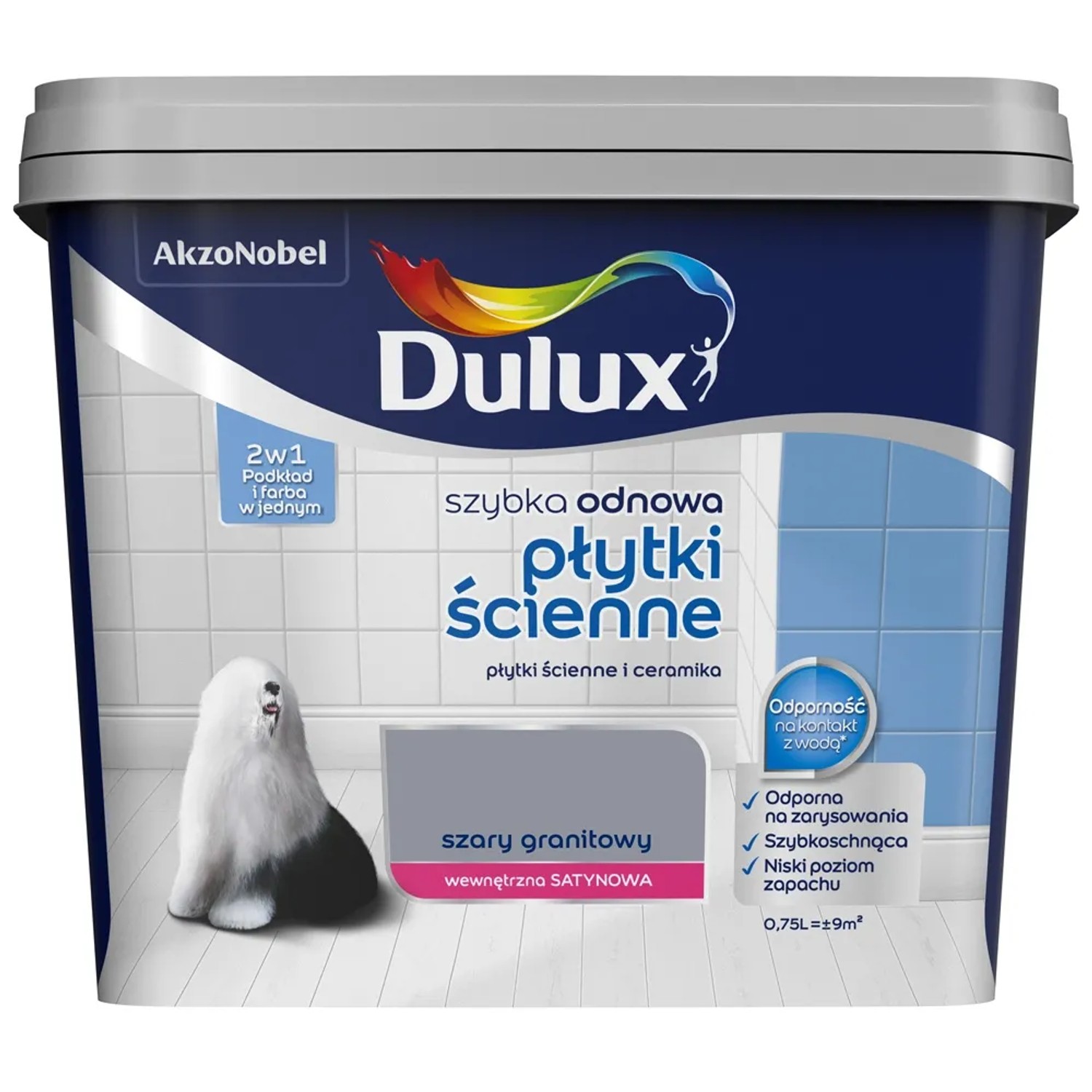 Dulux Szybka Odnowa Płytki ścienne szary granitowy 750 ml