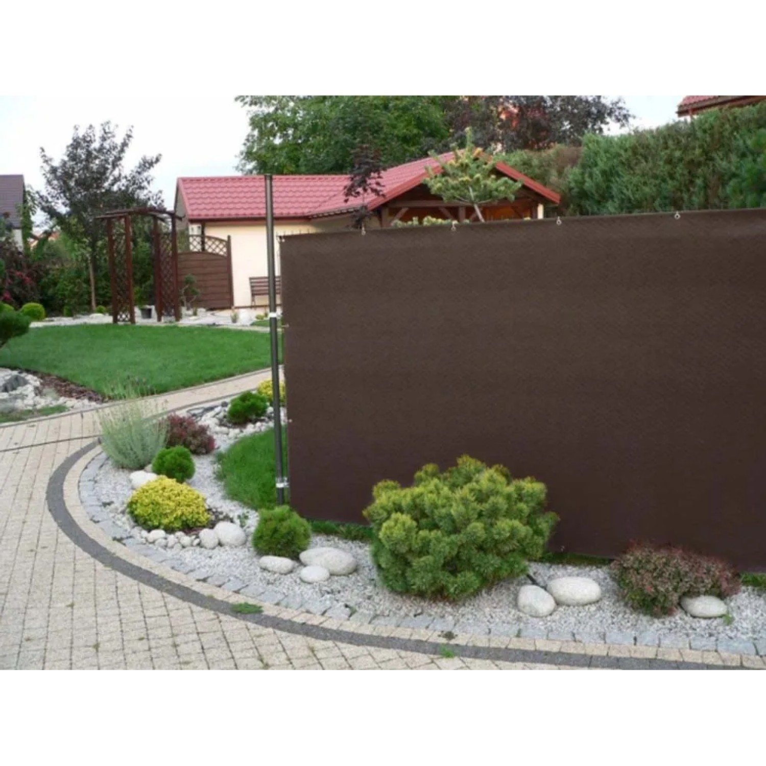 Mata na ogrodzenia brązowa Decomat - 1,5 m/5 m