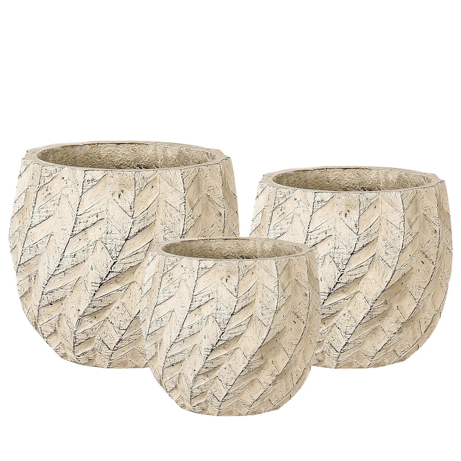 Donice Kotor beżowe komplet 3 szt.