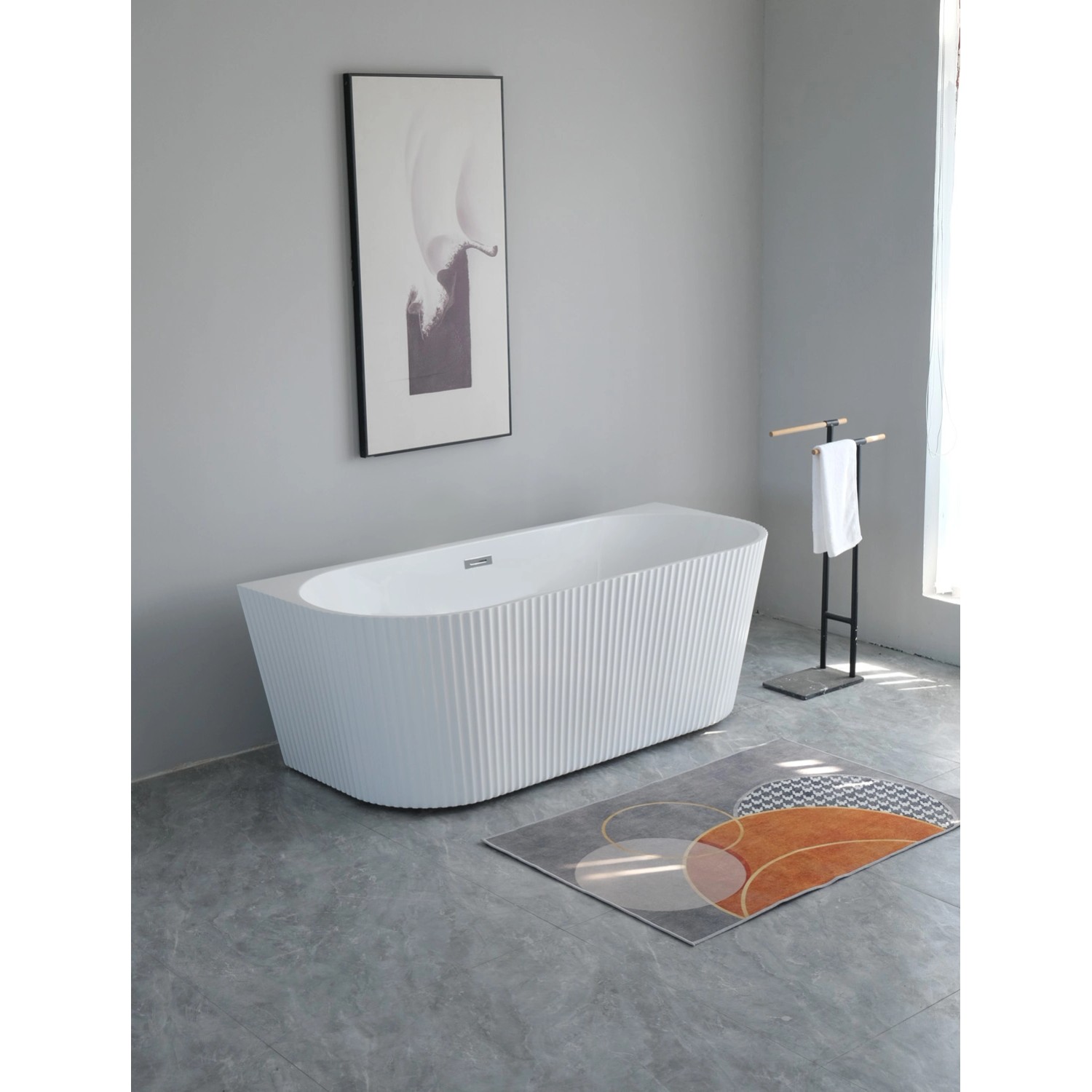 Wanna Pari Plus 170 wolnostojąca biała czarny 170 x 80