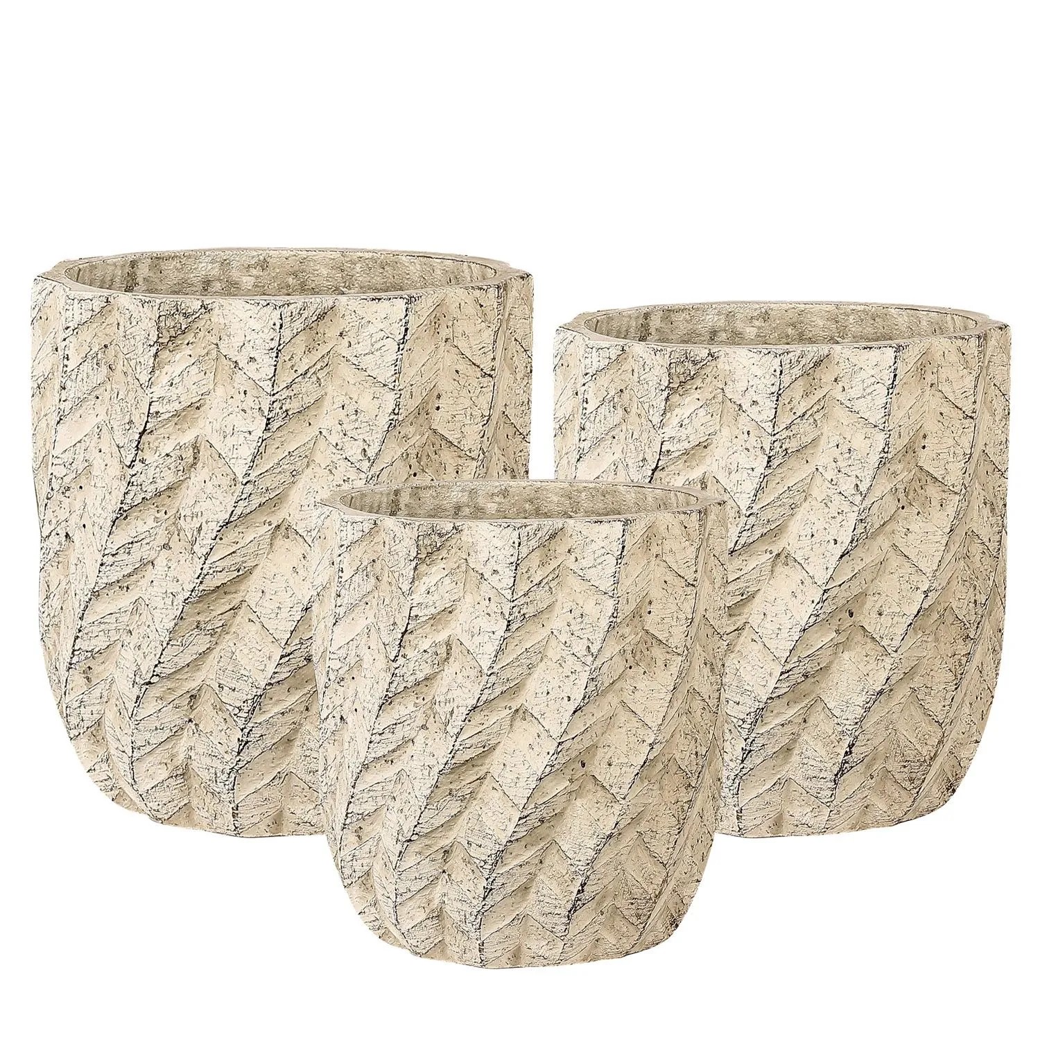 Donice Lucca beżowe komplet 3 szt.