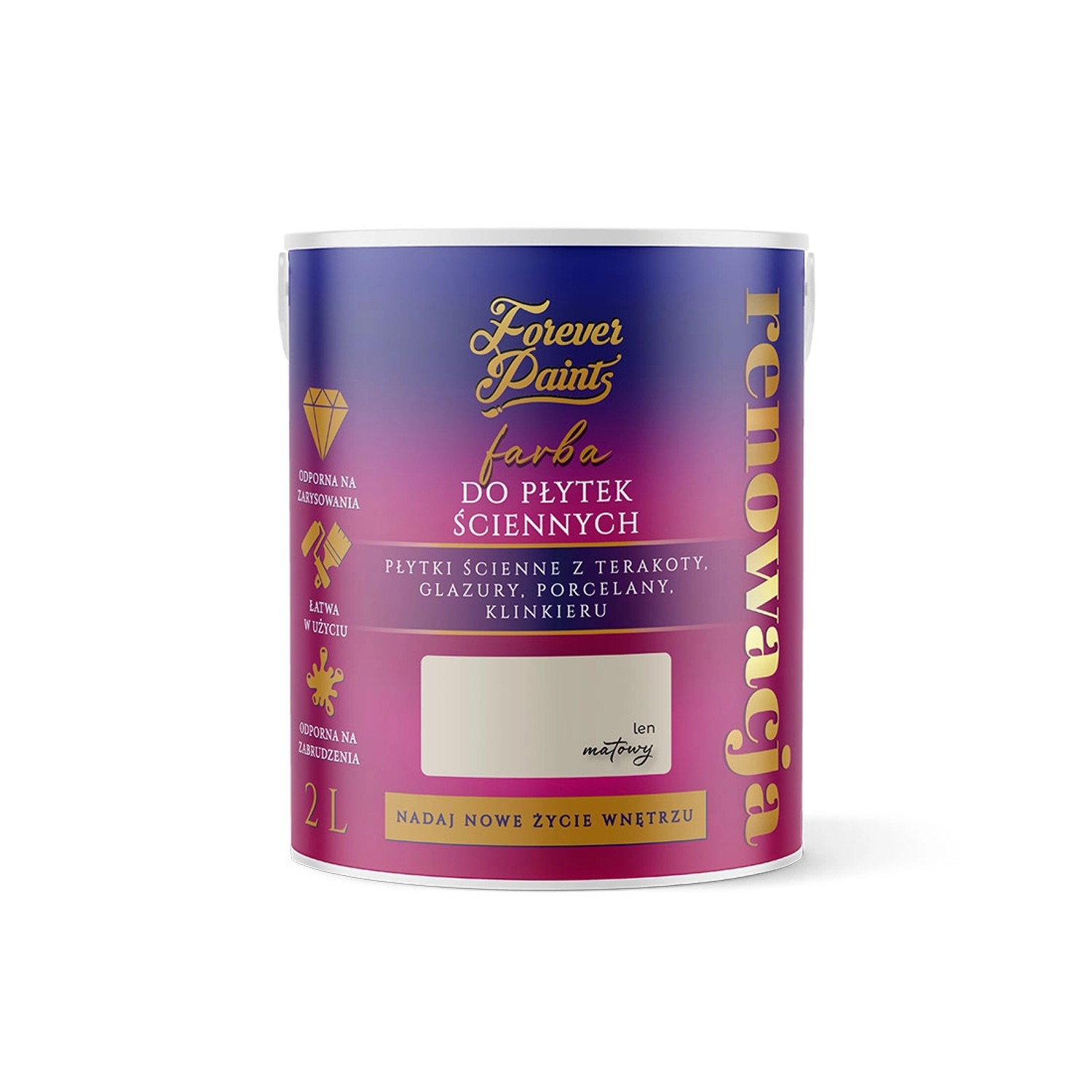 Farba Forever Paints do płytek ściennych len 2L