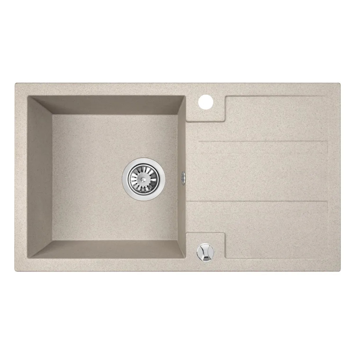 Zlewozmywak Bora 1-kom. beżowy 76x44 cm