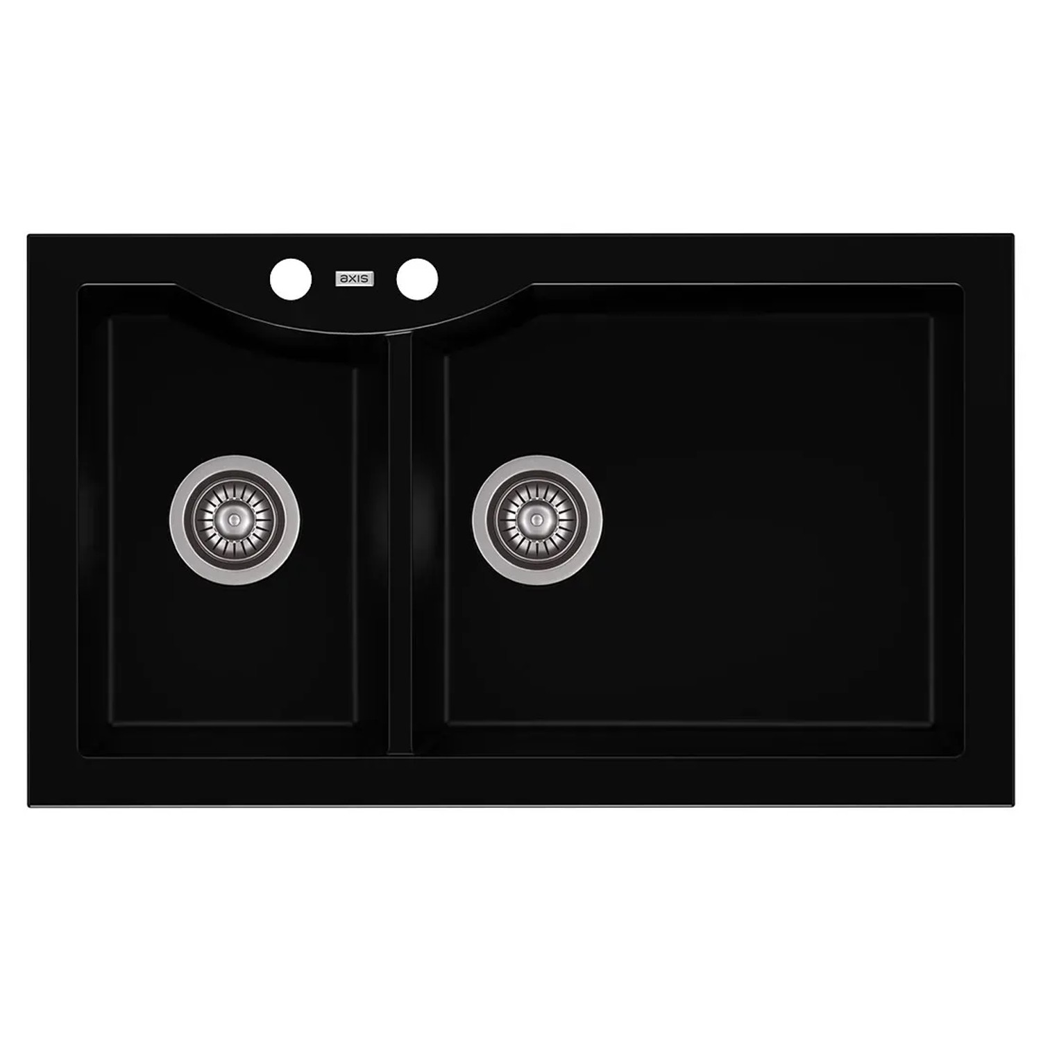 Axis Zlewozmywak Respect 14 2-kom. czarny 86x50 cm