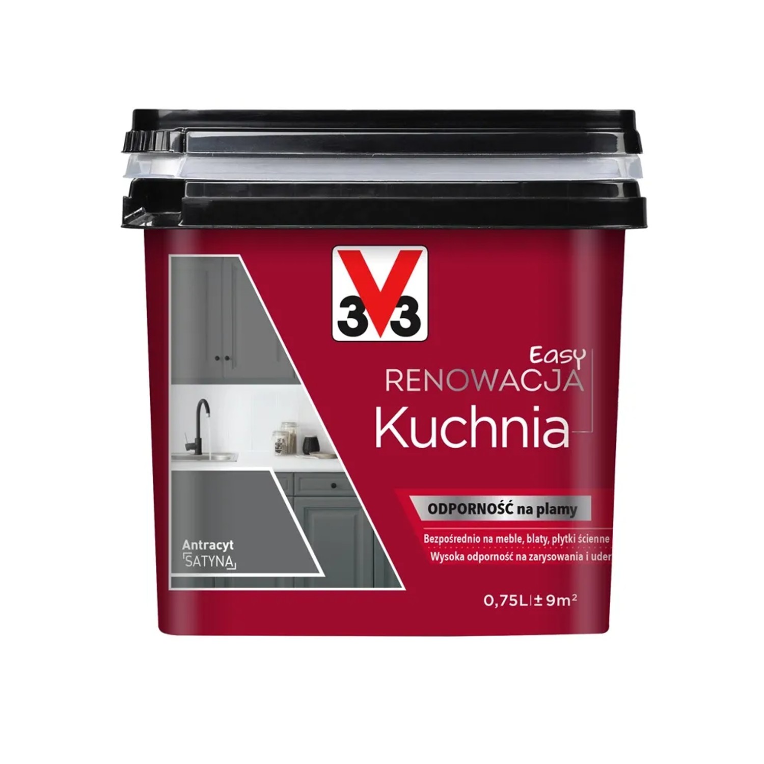 V33 Farba Easy Renowacja Kuchnia antracyt 750 ml